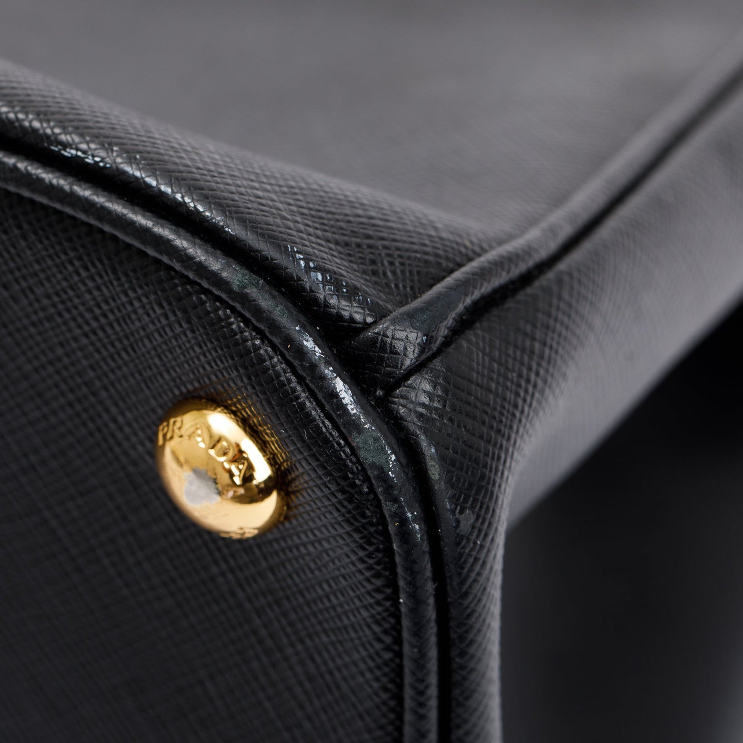 Prada Black Large Saffiano Lux Double Zip Galleria Tote