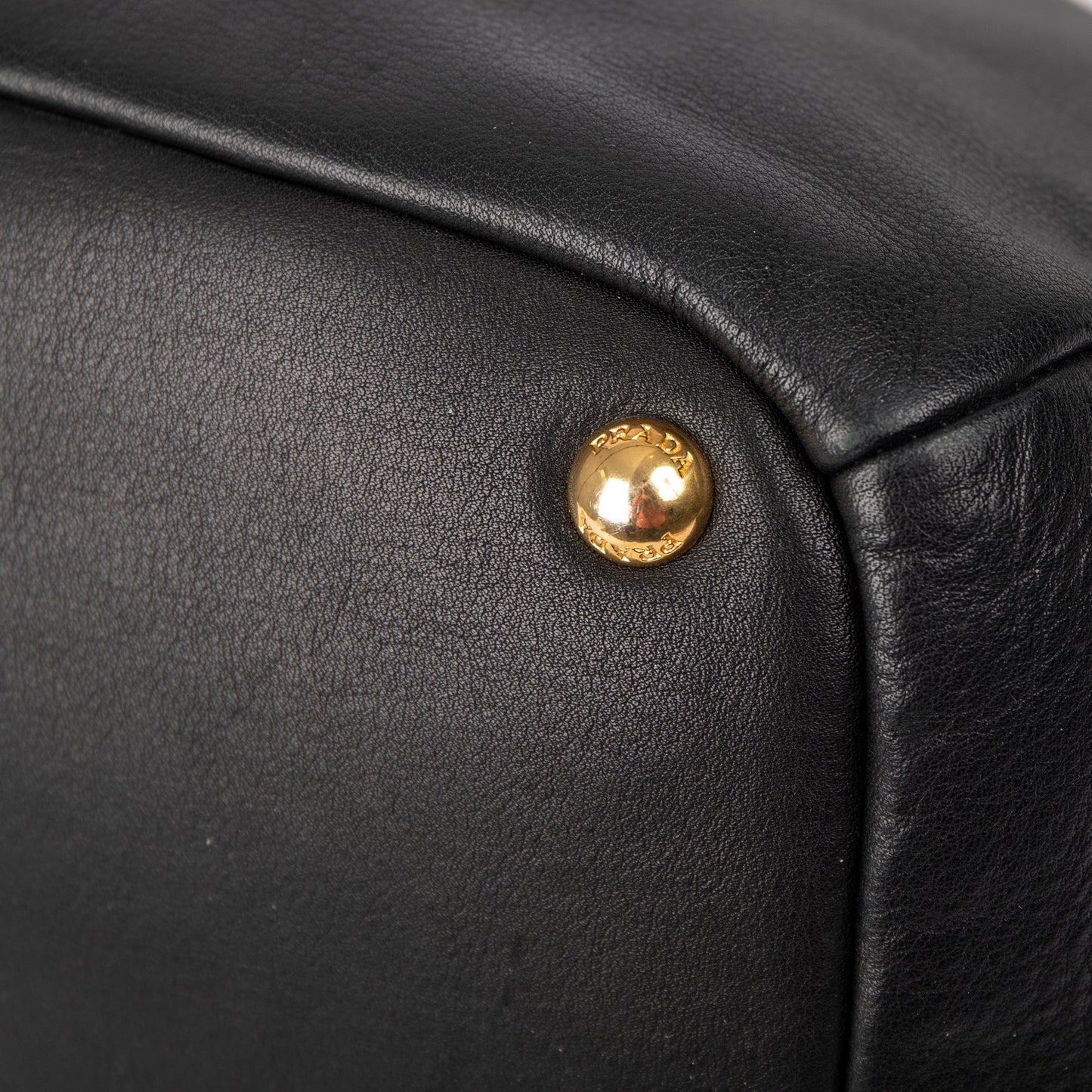 Prada Black Leather Hobo