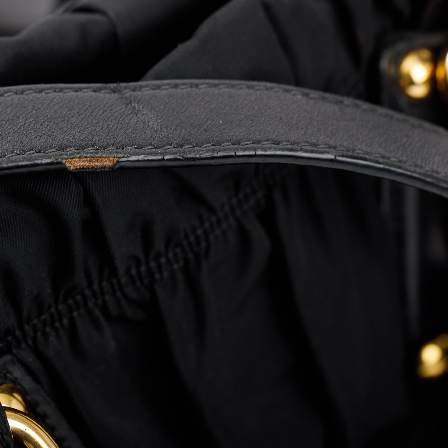 Prada Black Leather-Trimmed Tessuto Gaufre Tote