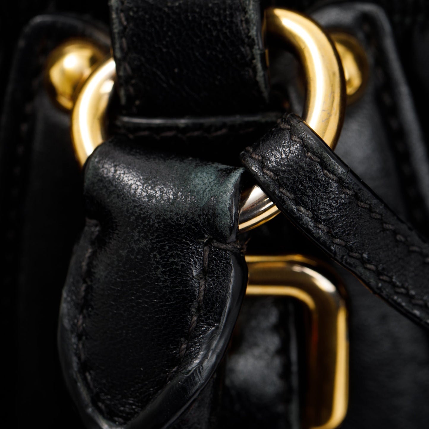 Prada Black Leather-Trimmed Tessuto Gaufre Tote