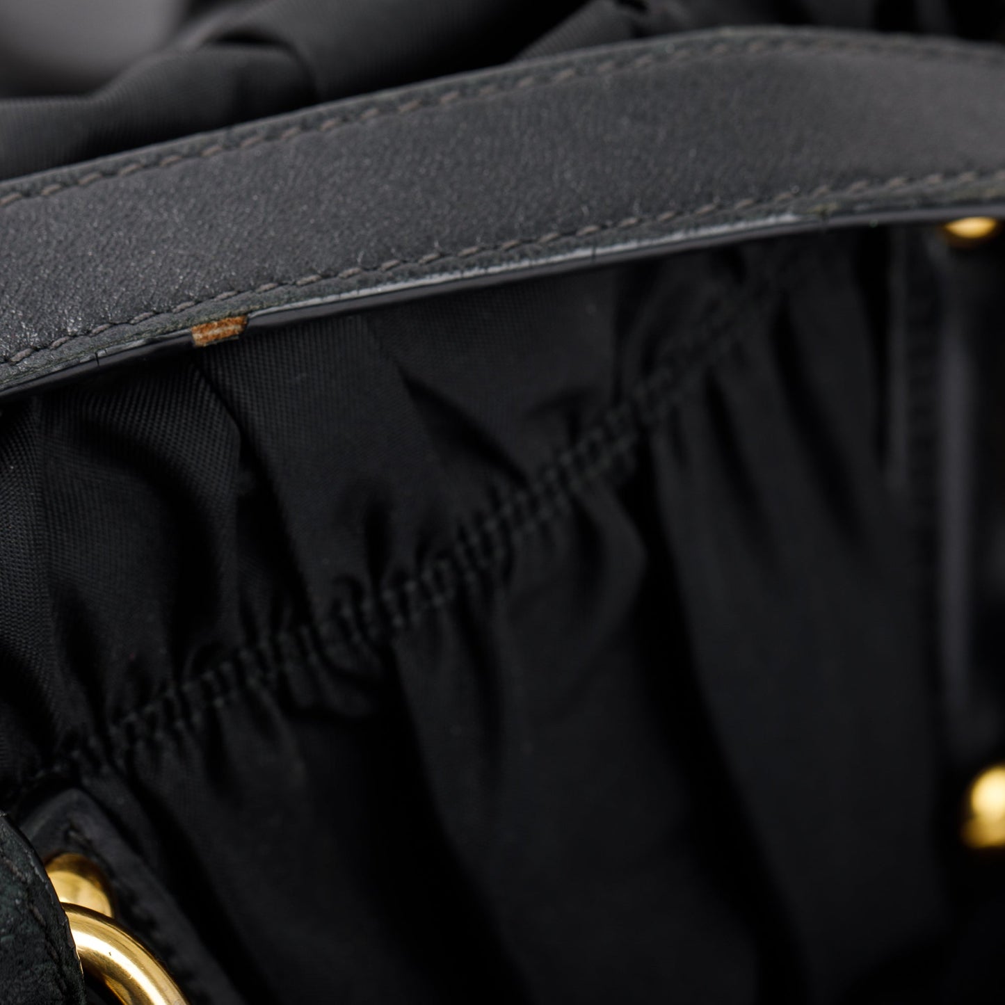 Prada Black Leather-Trimmed Tessuto Gaufre Tote