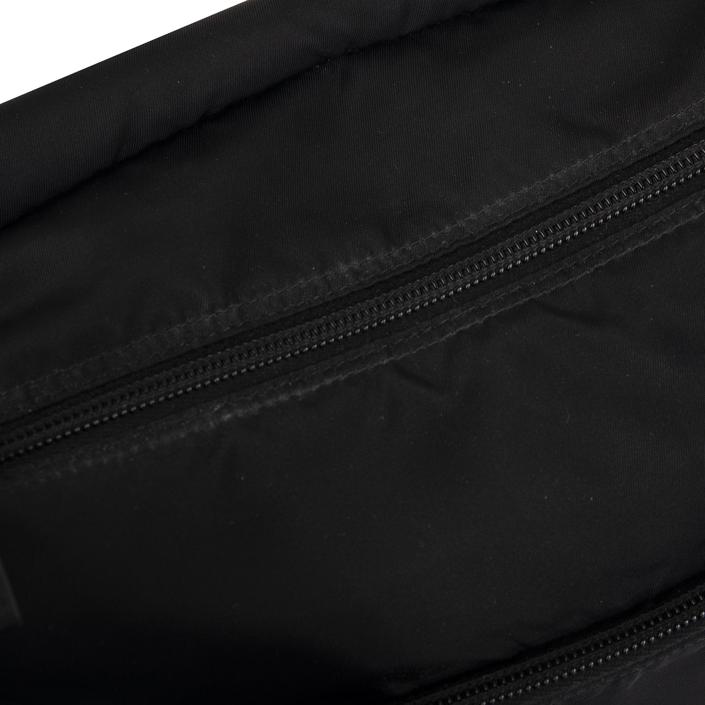 Prada Black Leather-Trimmed Tessuto Messenger Bag