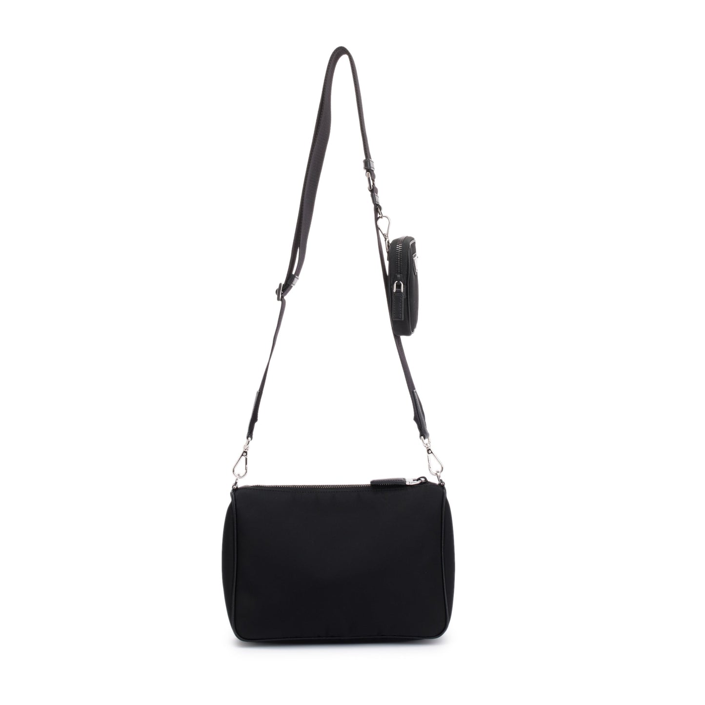 Prada Black Re-Edition 2000 Nylon Messenger Bag