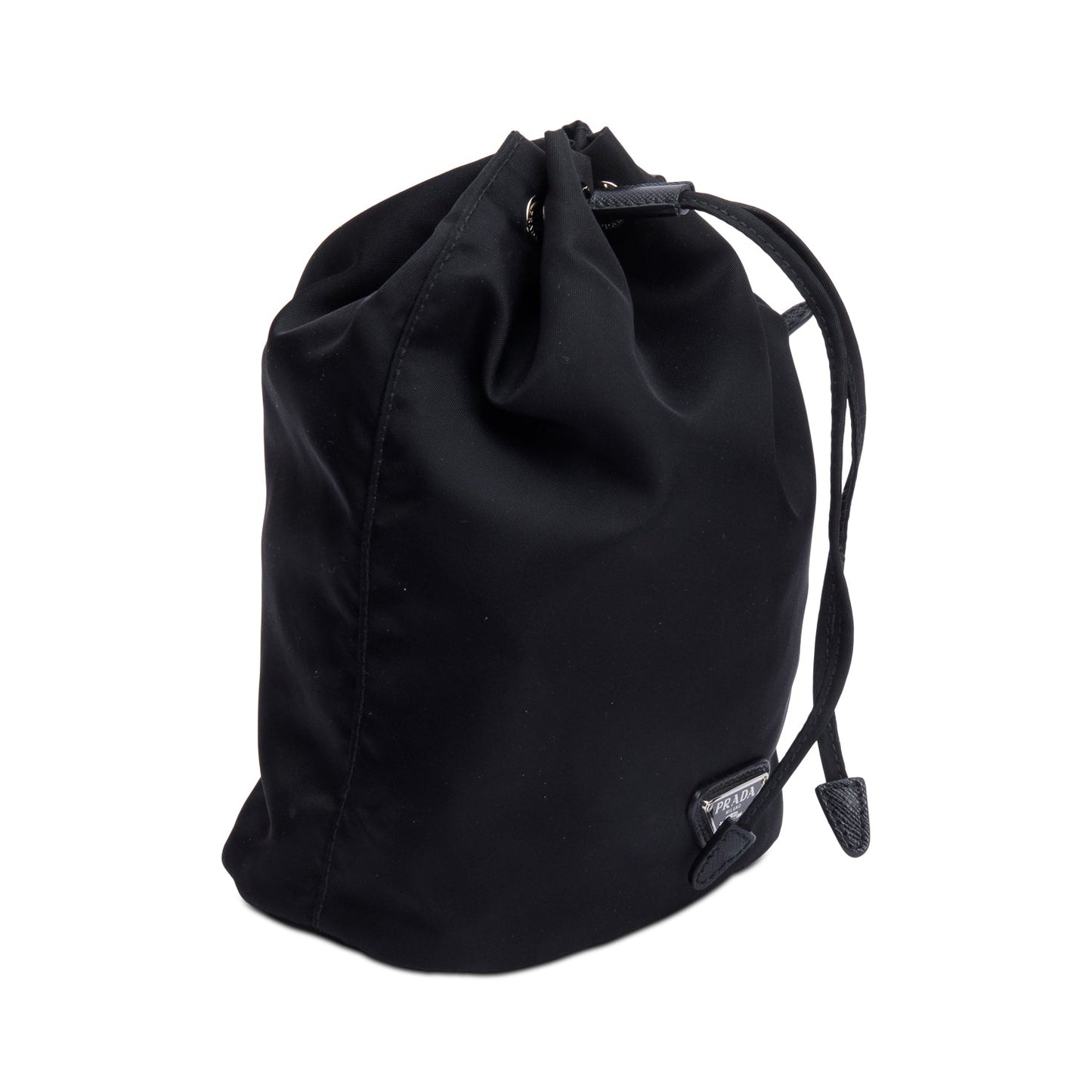 Prada Black Re-Nylon Bucket Pouch Wristlet