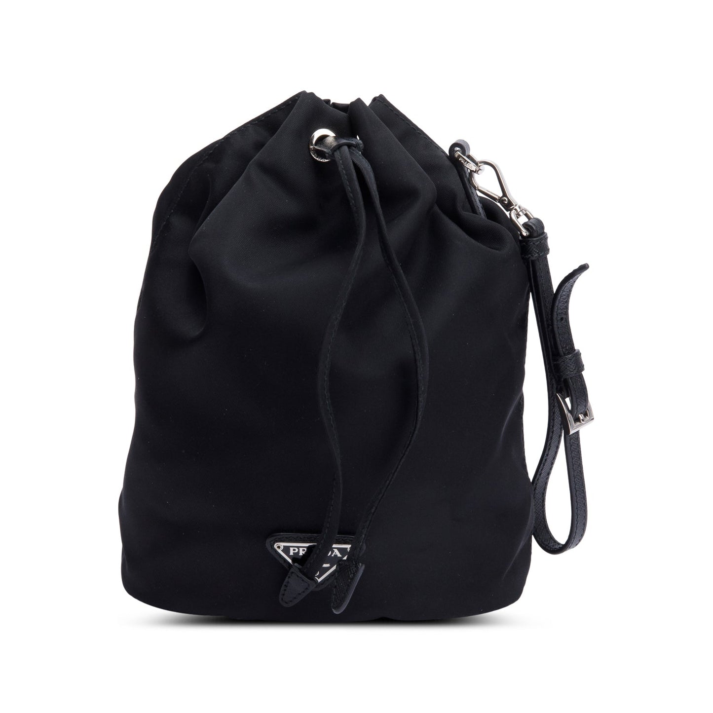 Prada Black Re-Nylon Bucket Pouch Wristlet