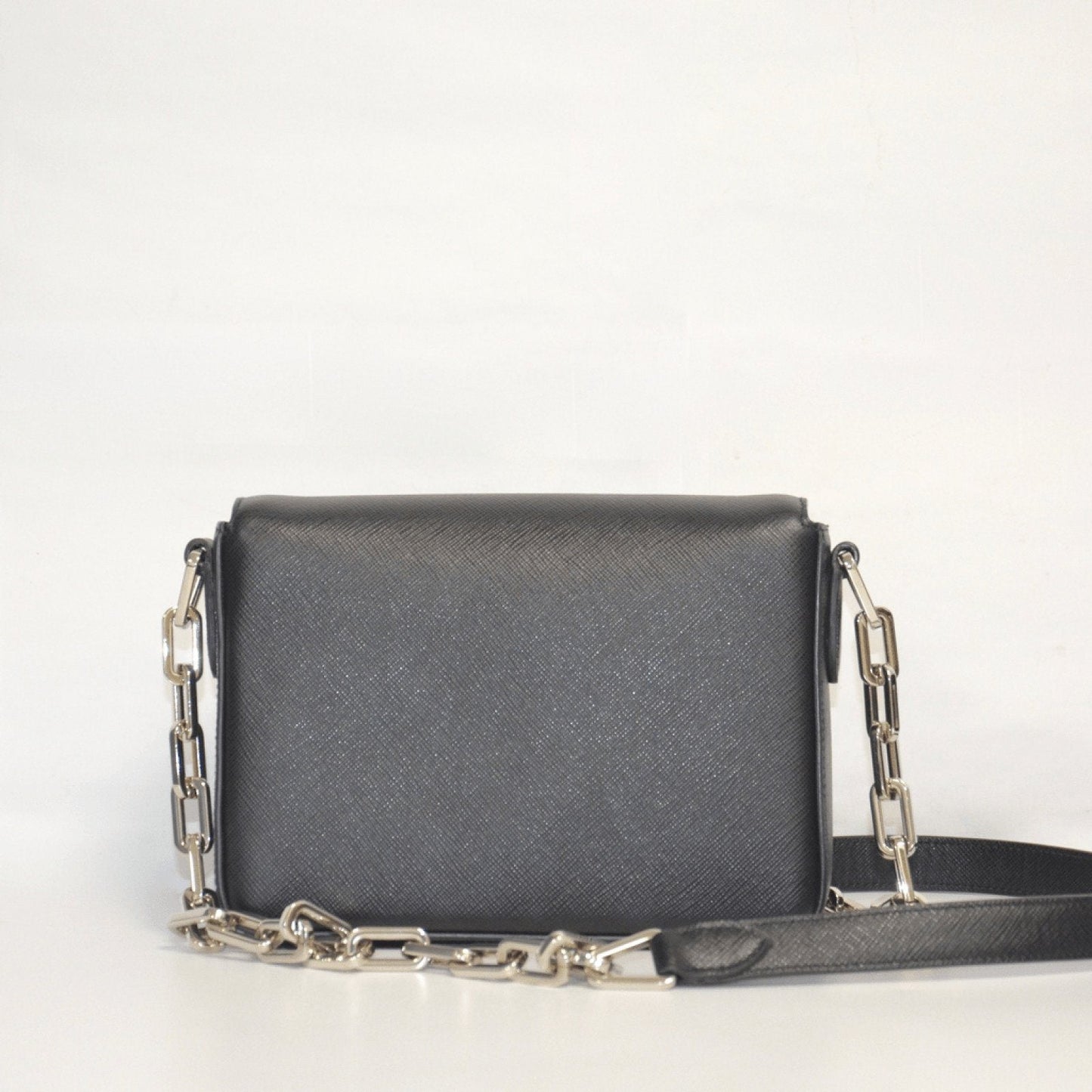 Prada Black Saffiano Chain Link Bag