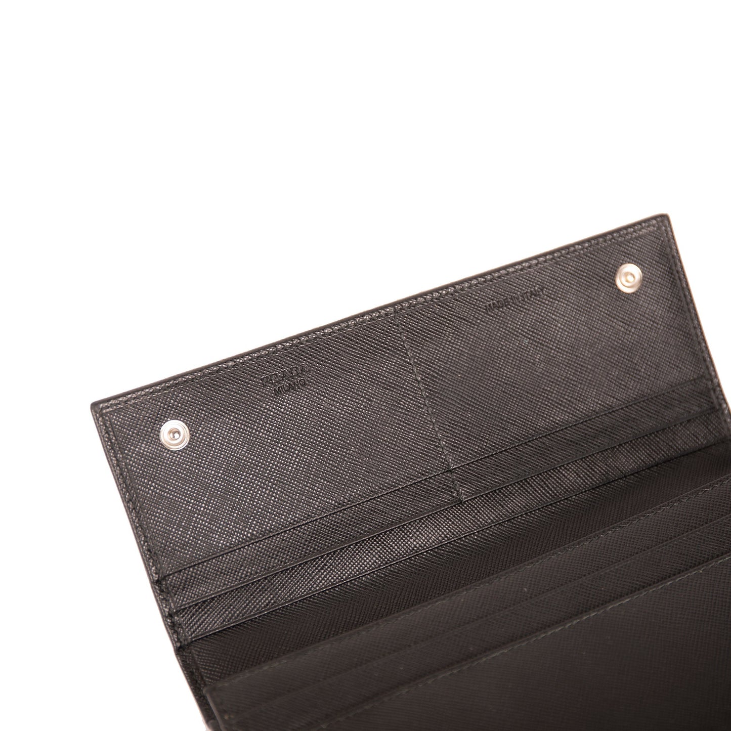 Prada Black Saffiano Continental Wallet