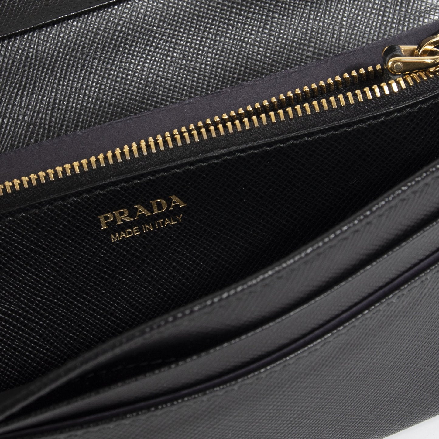 Prada Black Saffiano Continental Wallet
