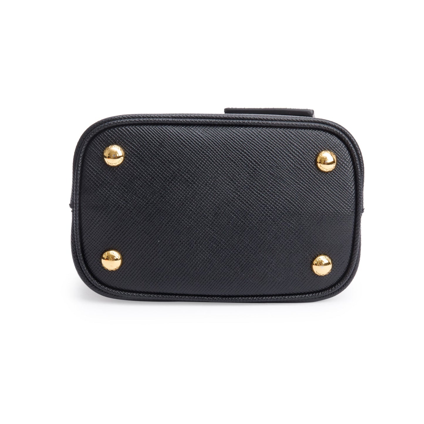 Prada Black Saffiano Cuir Small Panier Bag