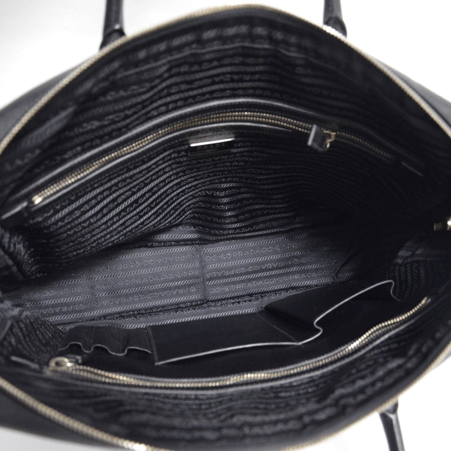 Prada Black Saffiano Laptop Briefcase