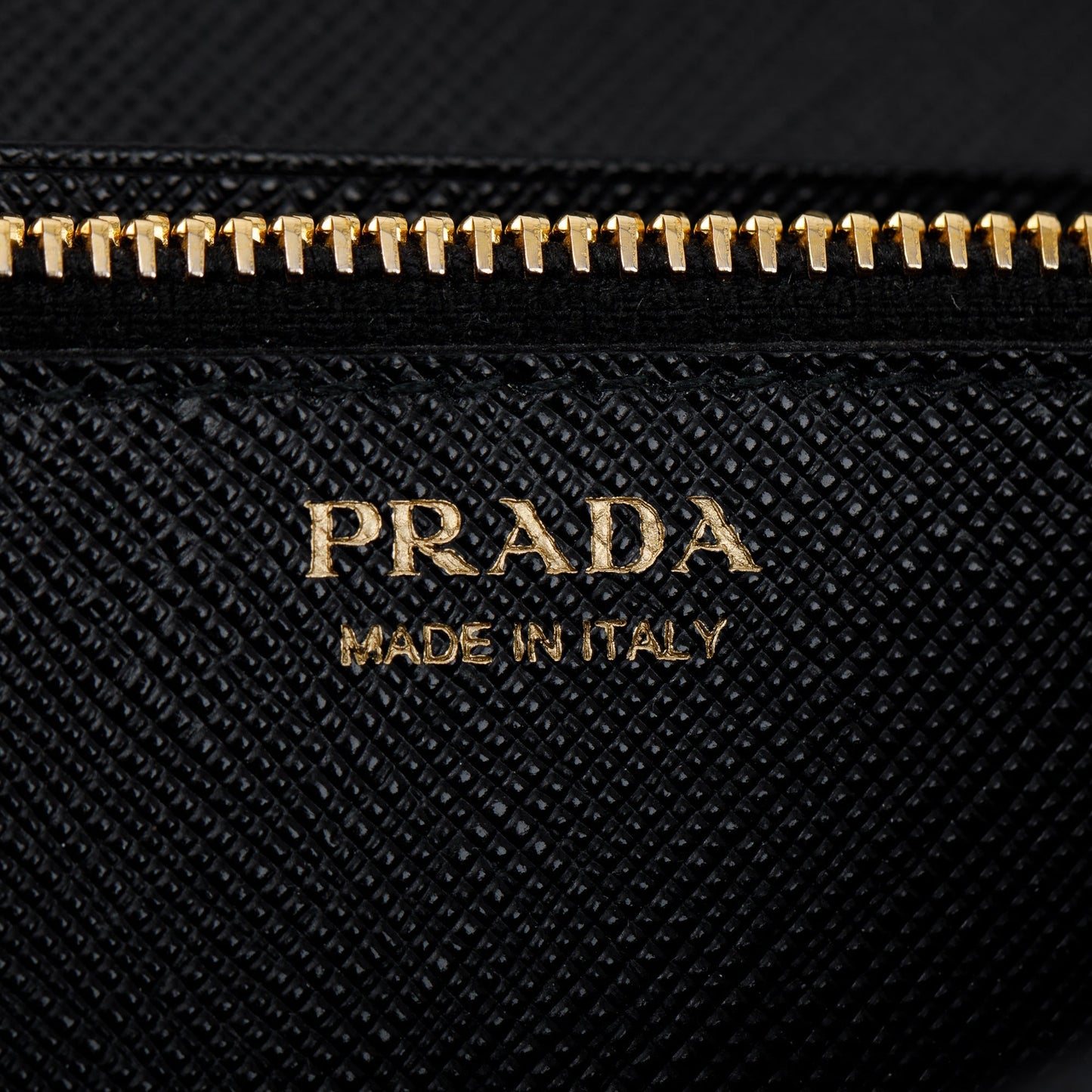 Prada Black Saffiano Leather Continental Wallet