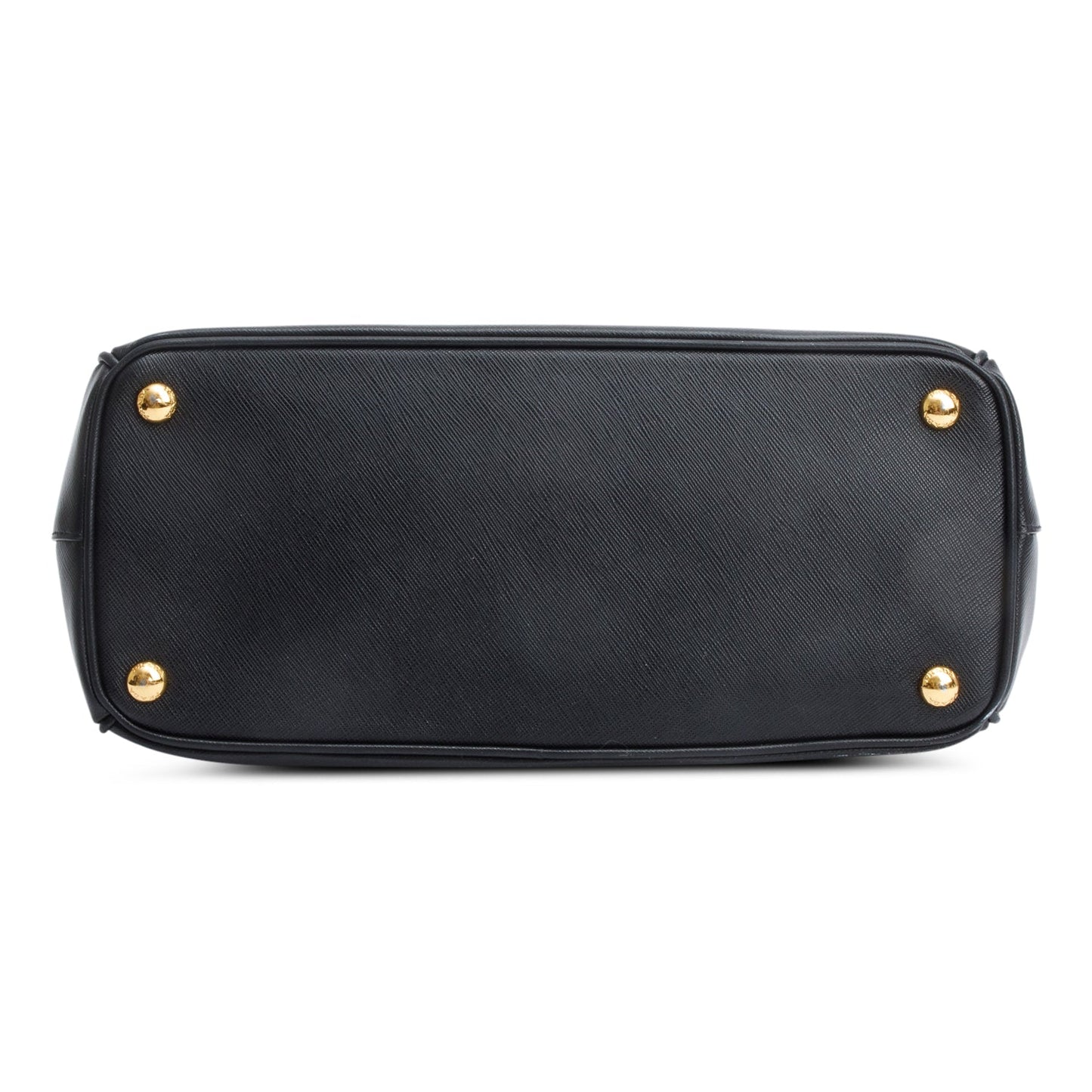 Prada Black Saffiano Leather Small Double Zip Galleria Tote