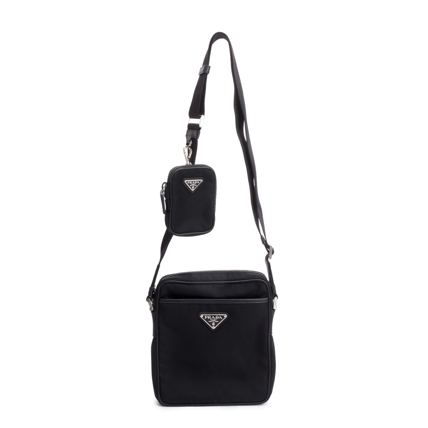 Prada Black Saffiano Re-Nylon Crossbody Bag