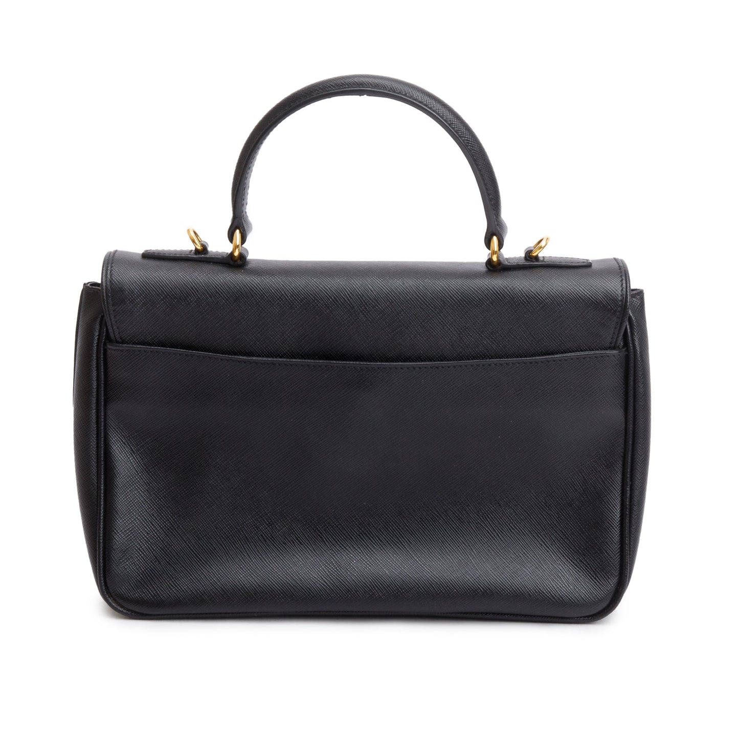 Prada Black Saffiano Top55 Handle Tote