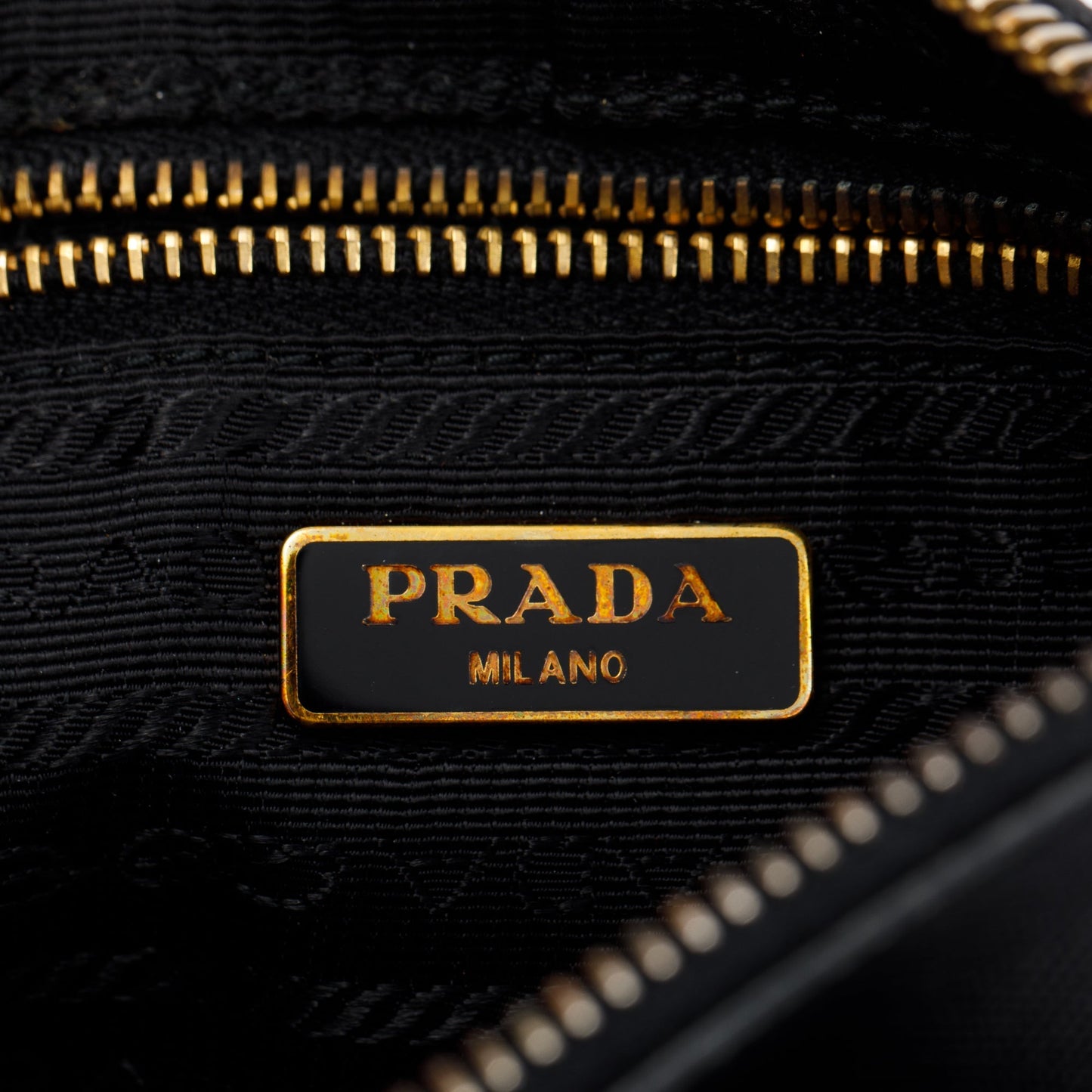 Prada Black Saffiano Wristlet Clutch