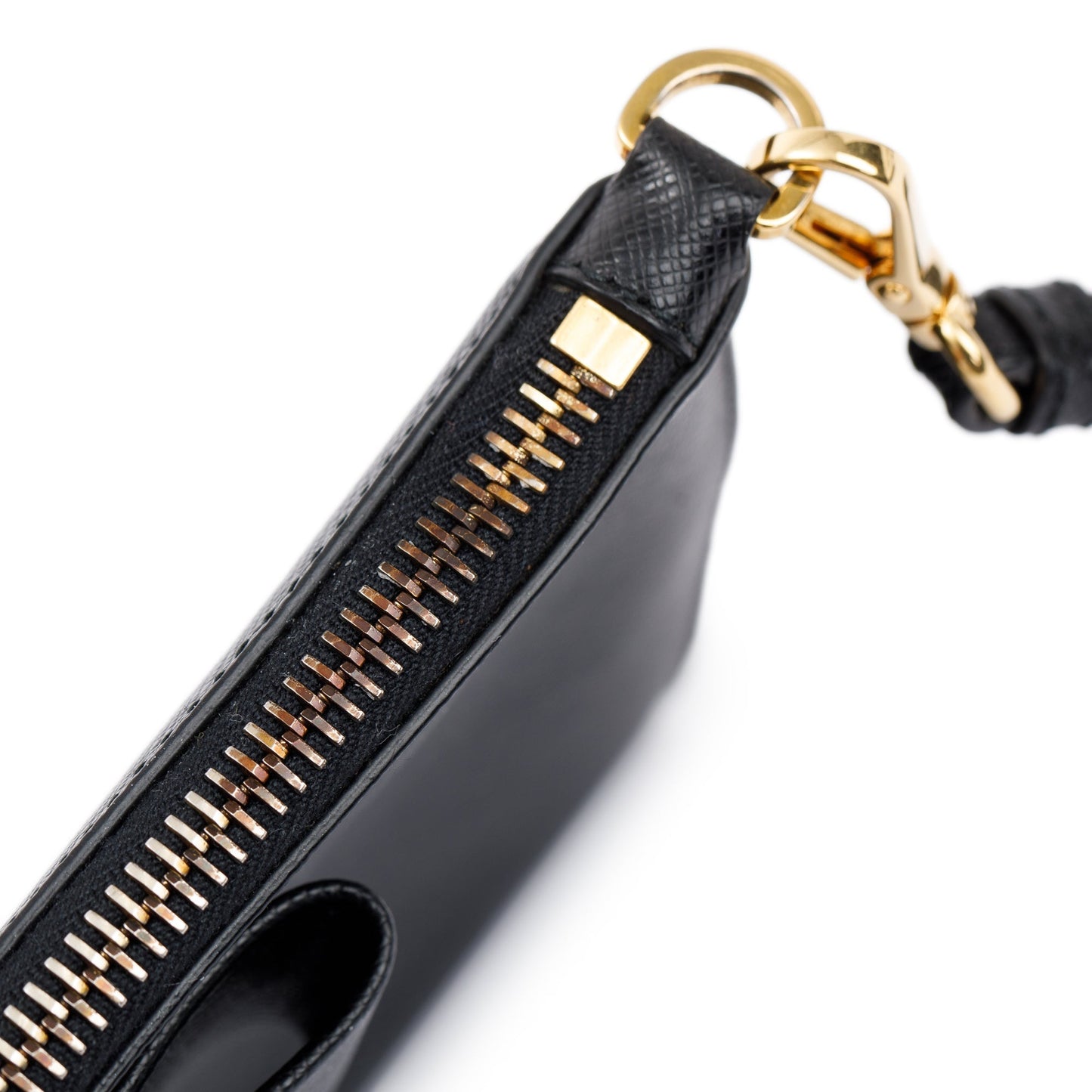 Prada Black Saffiano Wristlet Clutch