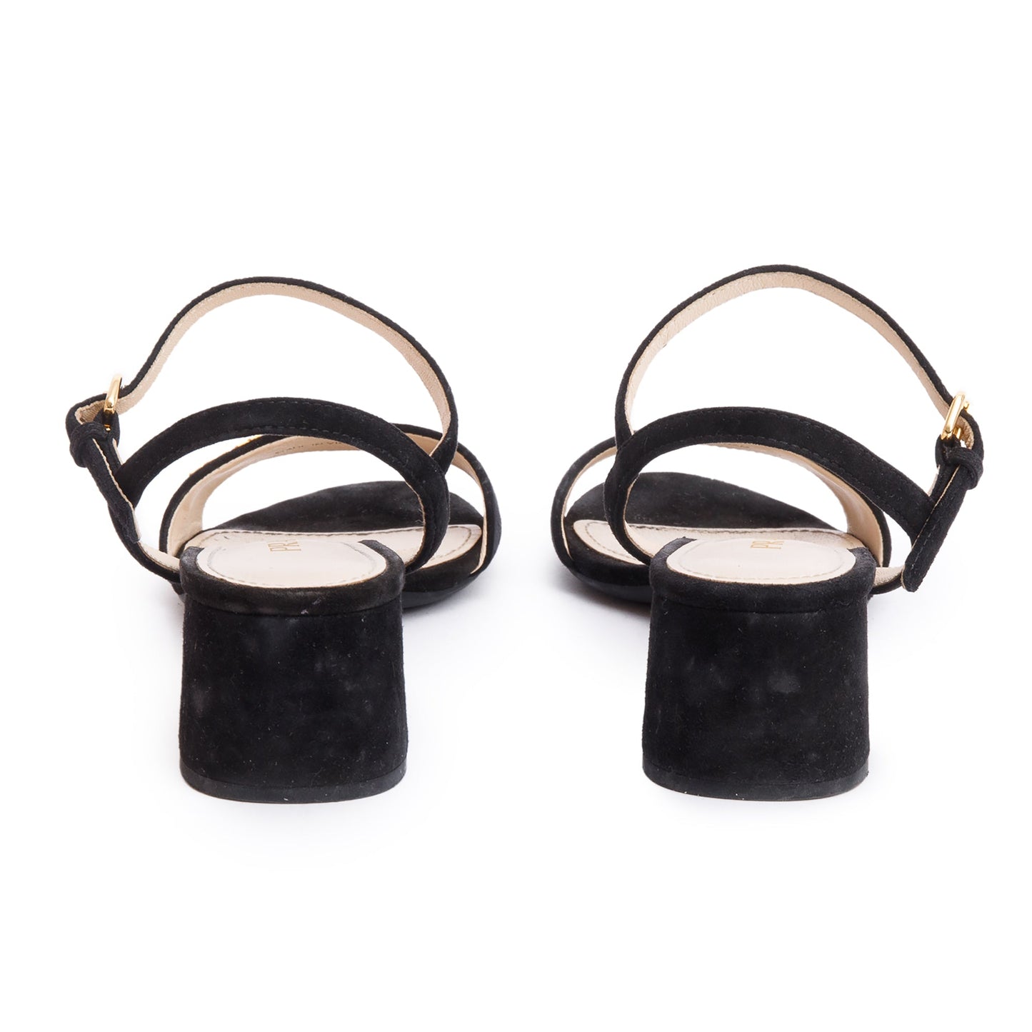 Prada Black Suede Sling Back Sandals, Size 36