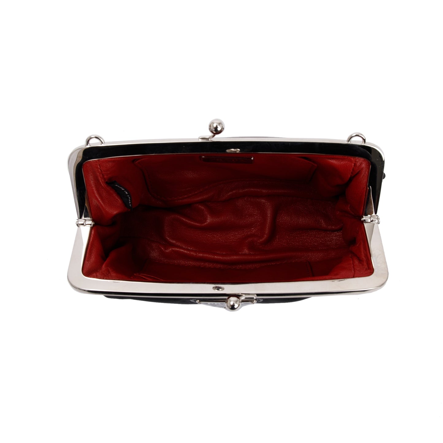 Prada Black Tessuto Nylon Kisslock Crossbody Bag