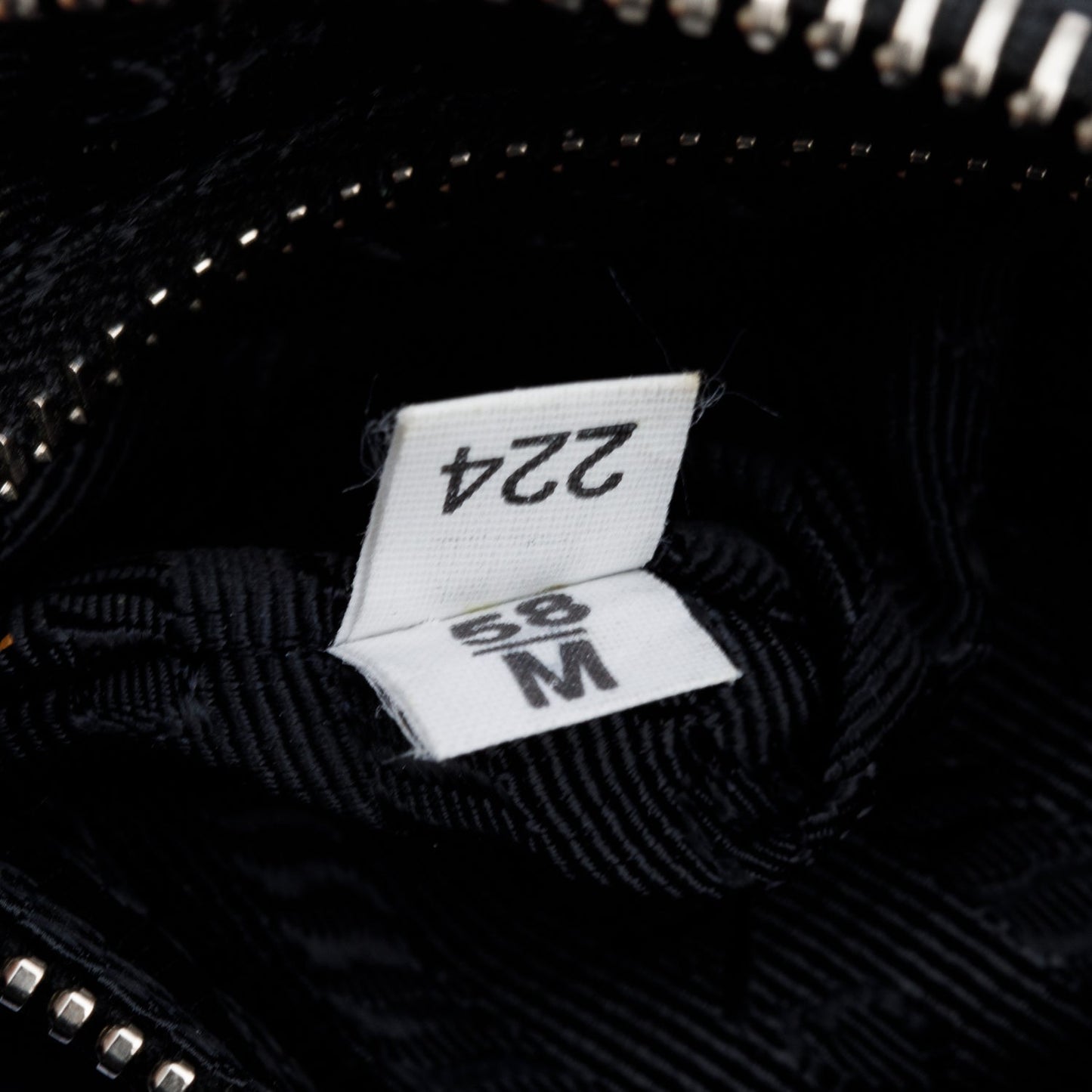 Prada Black Tessuto Nylon O-Ring Zip Pouch