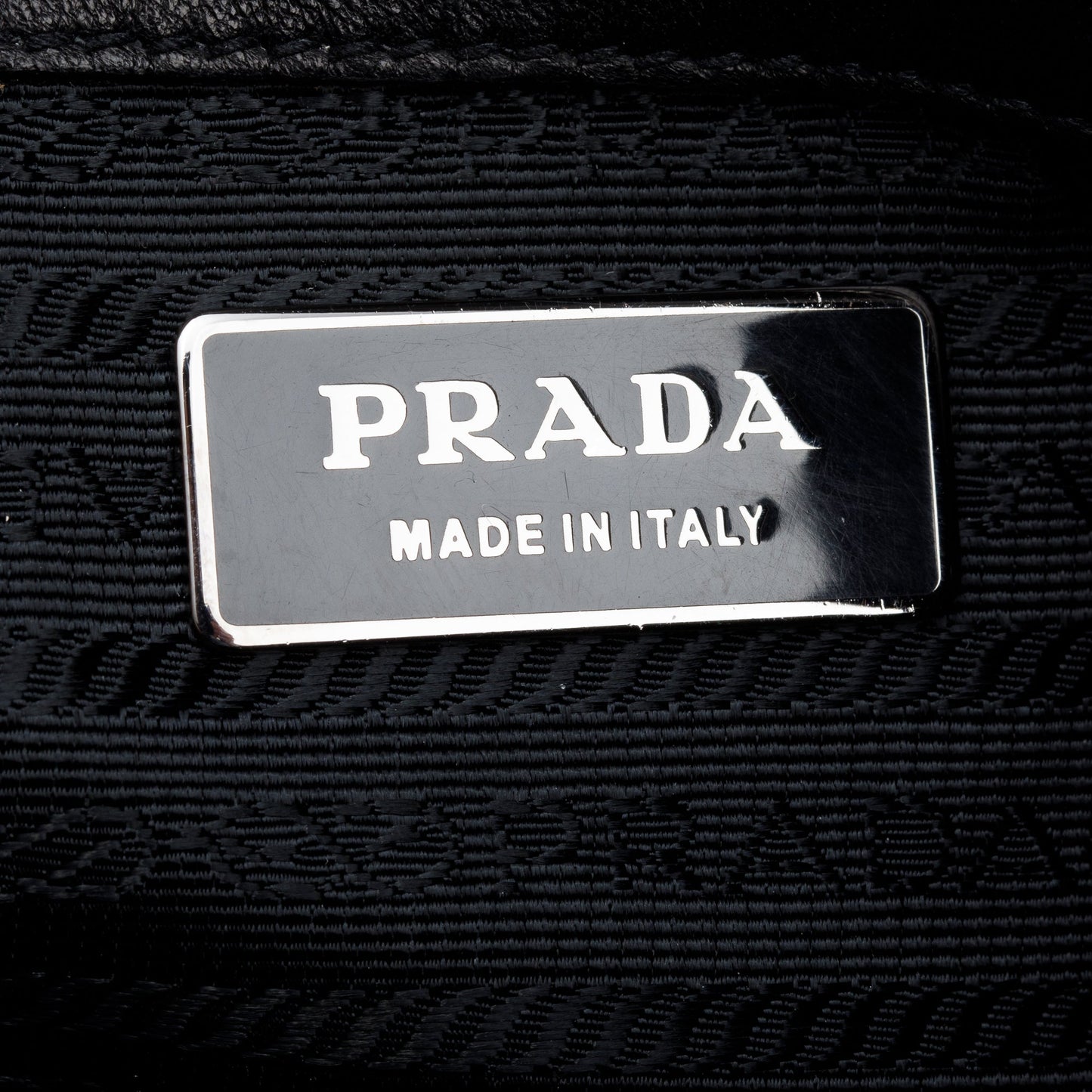 Prada Black Vernice Gaufre Shopping Tote