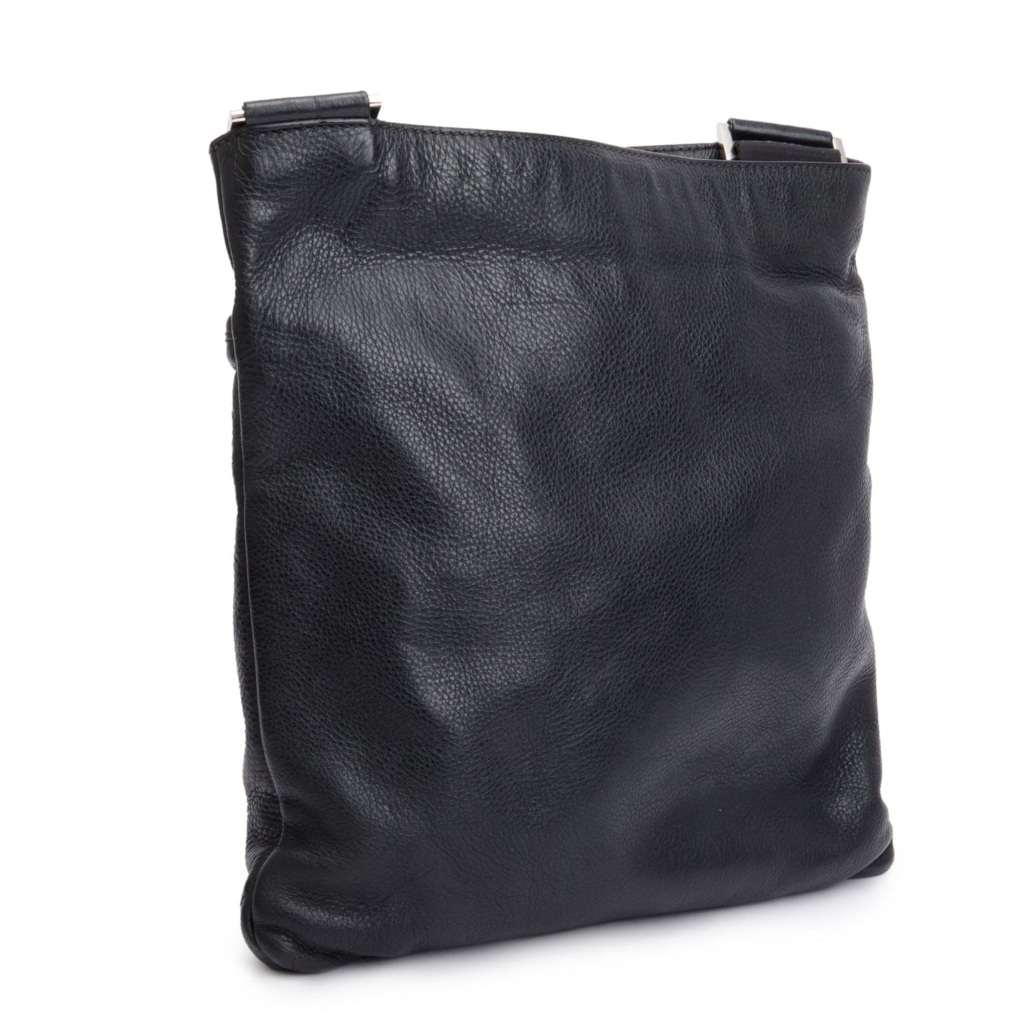 Prada Black Vitello City Messenger Bag