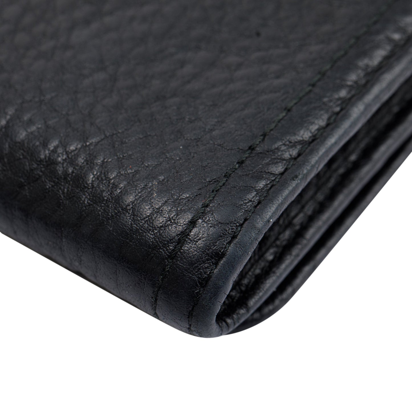 Prada Black Vitello Daino Continental Wallet