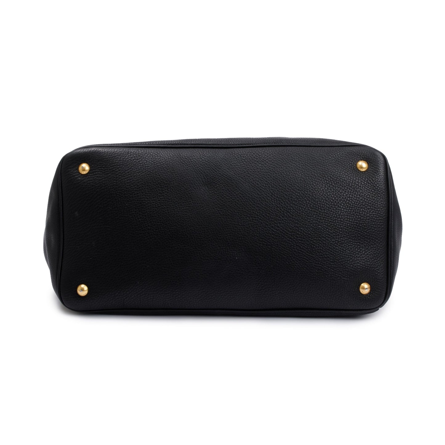 Prada Black Vitello Daino Convertible Tote