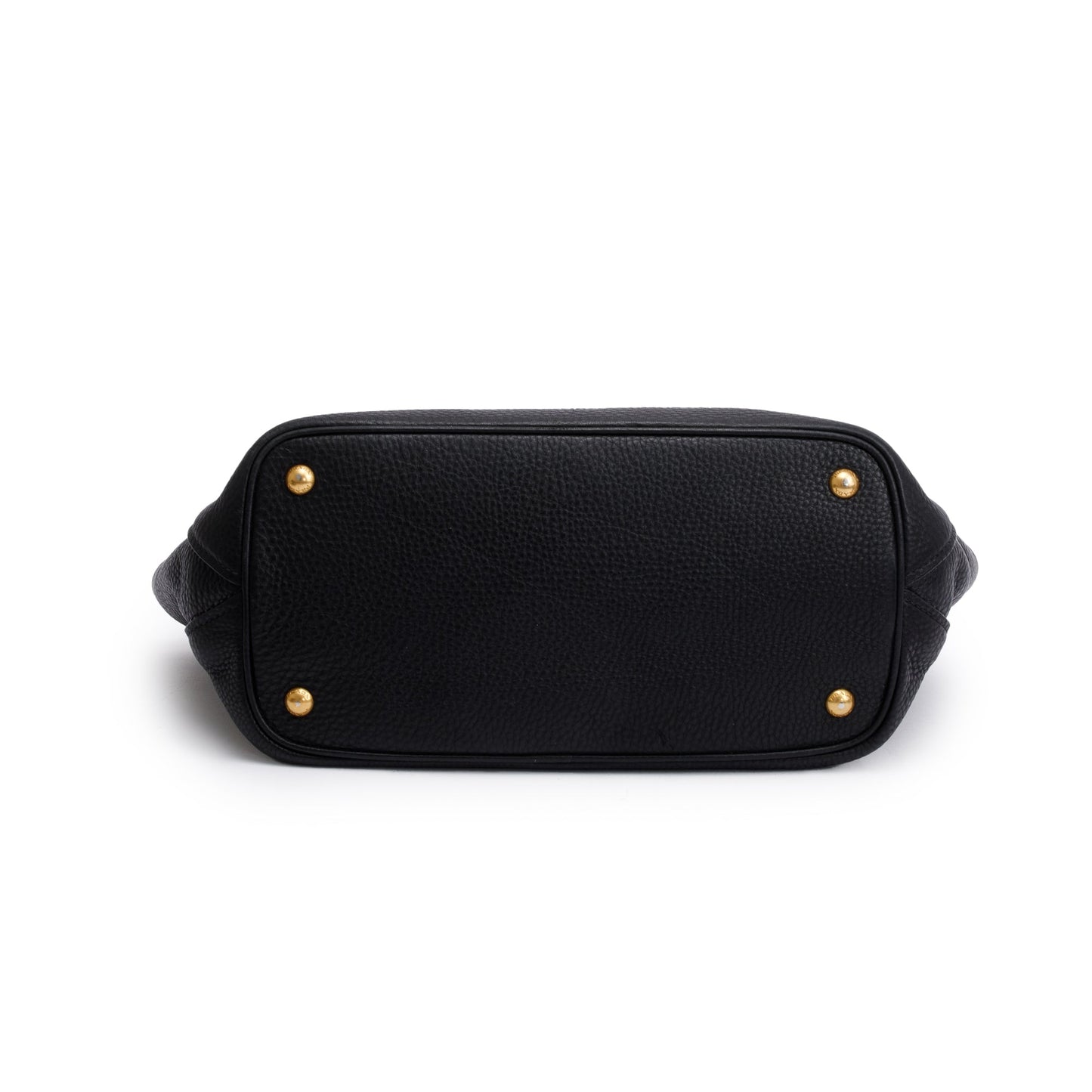 Prada Black Vitello Daino Handle Tote Bag