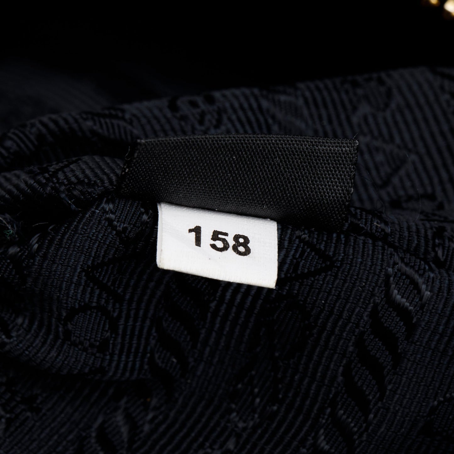Prada Black Vitello Daino Leather Pocket Zip Tote