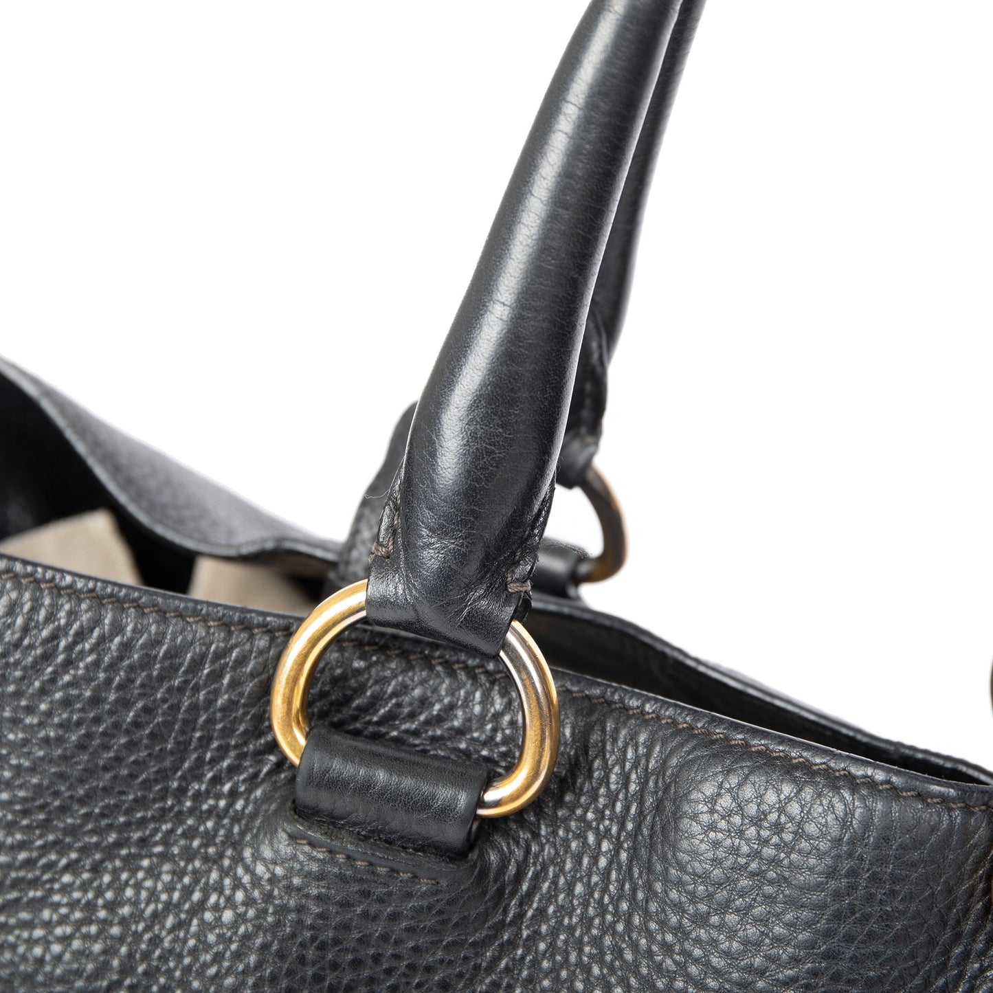 Prada Black Vitello Daino Shopping Tote