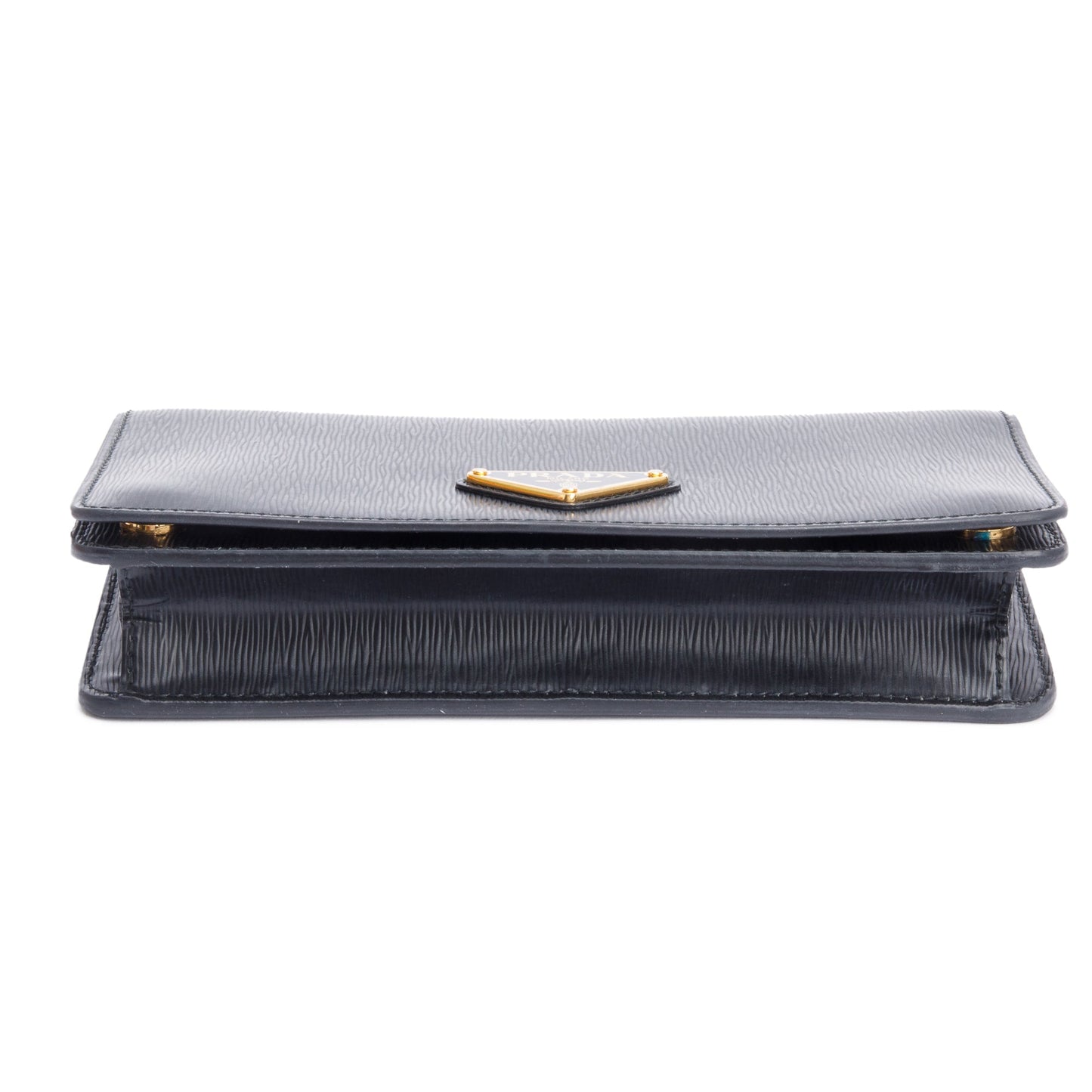 Prada Black Vitello Move Wallet on Chain