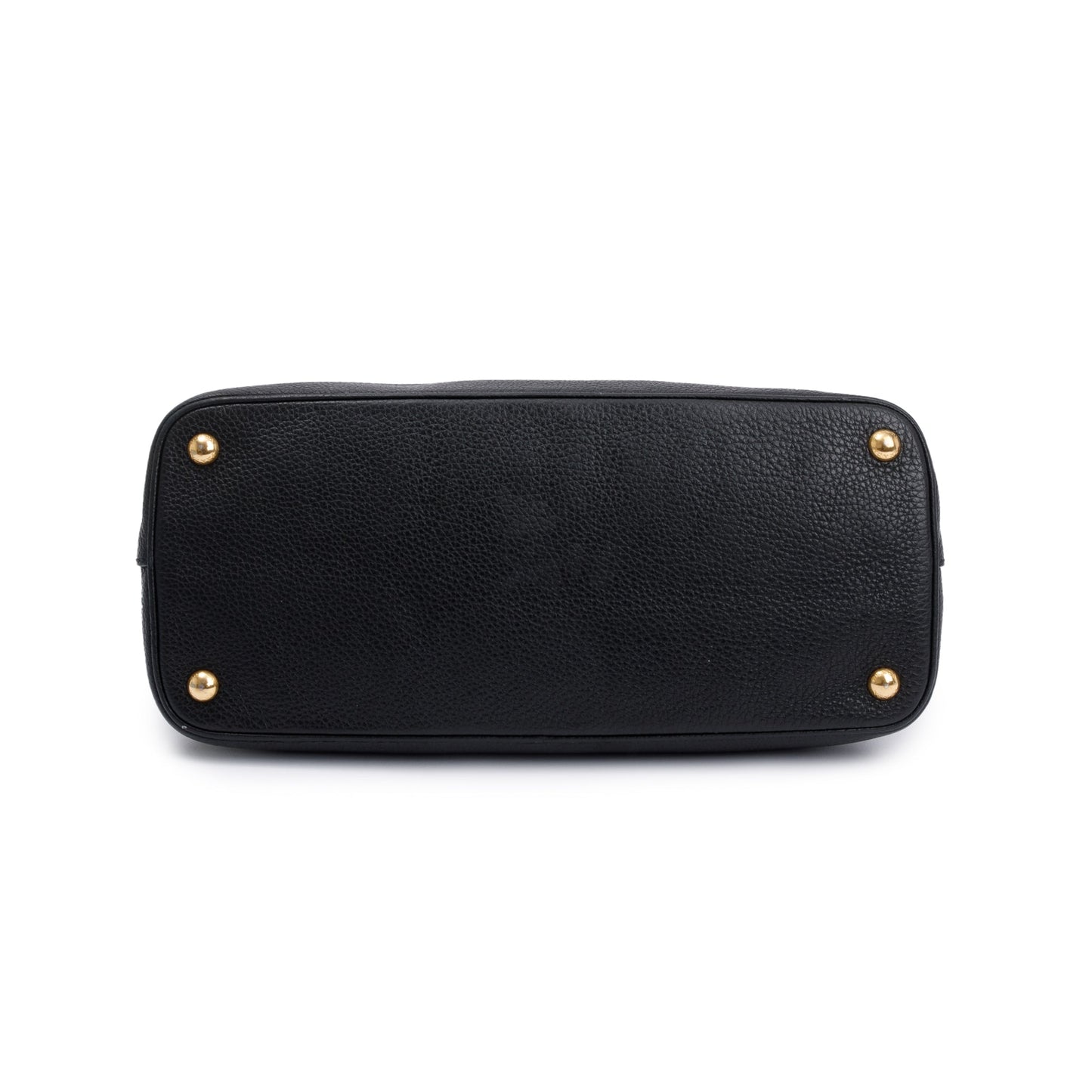 Prada Black Vitello Phenix Convertible Tote