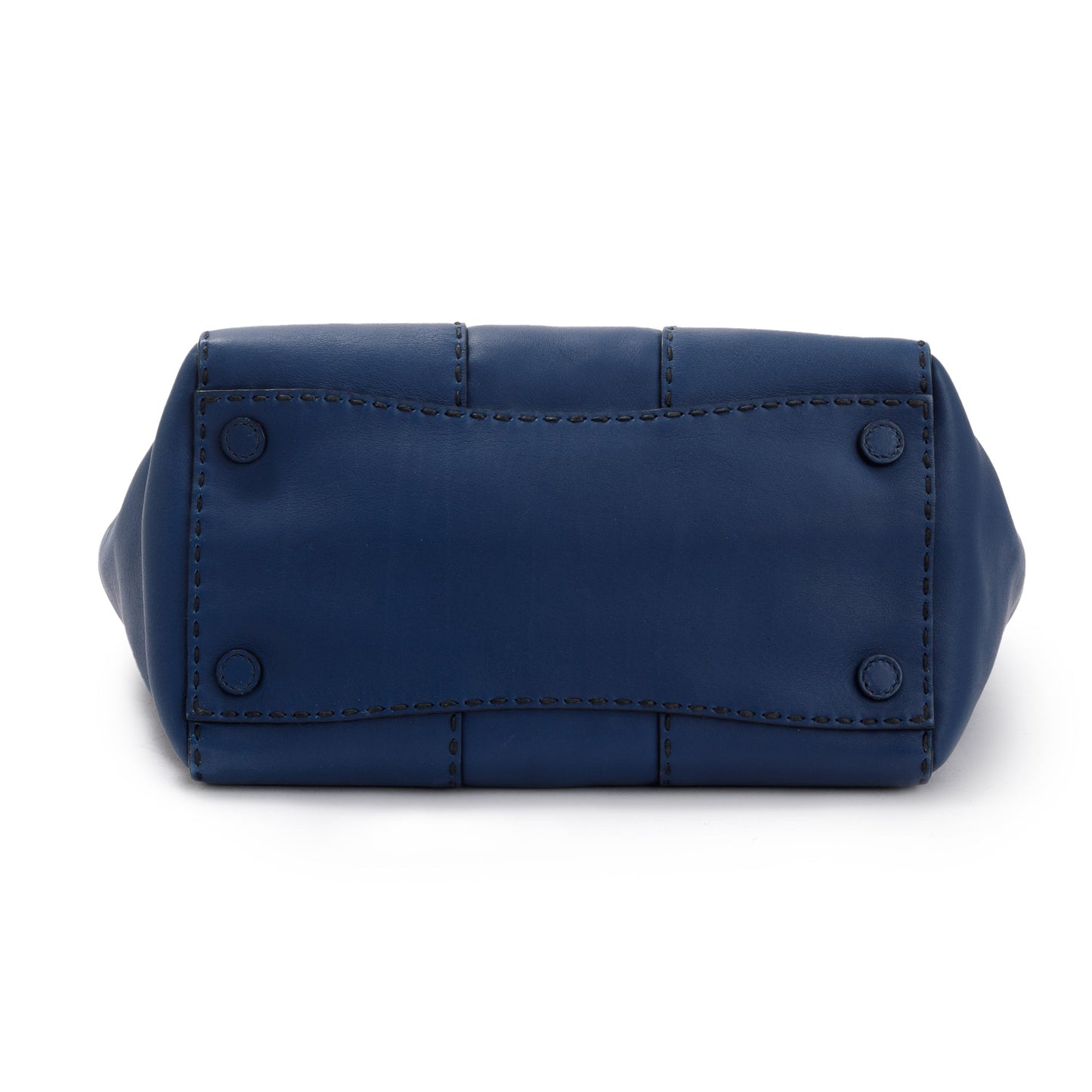 Prada Blue City Calf Small Twin Pocket Tote