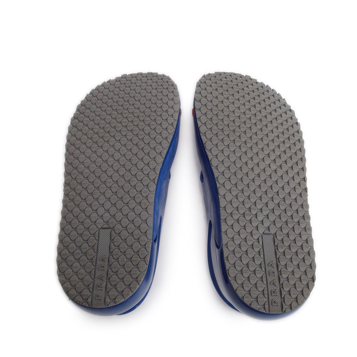 Prada Blue Rubber Sling Back Sandals, Size 6