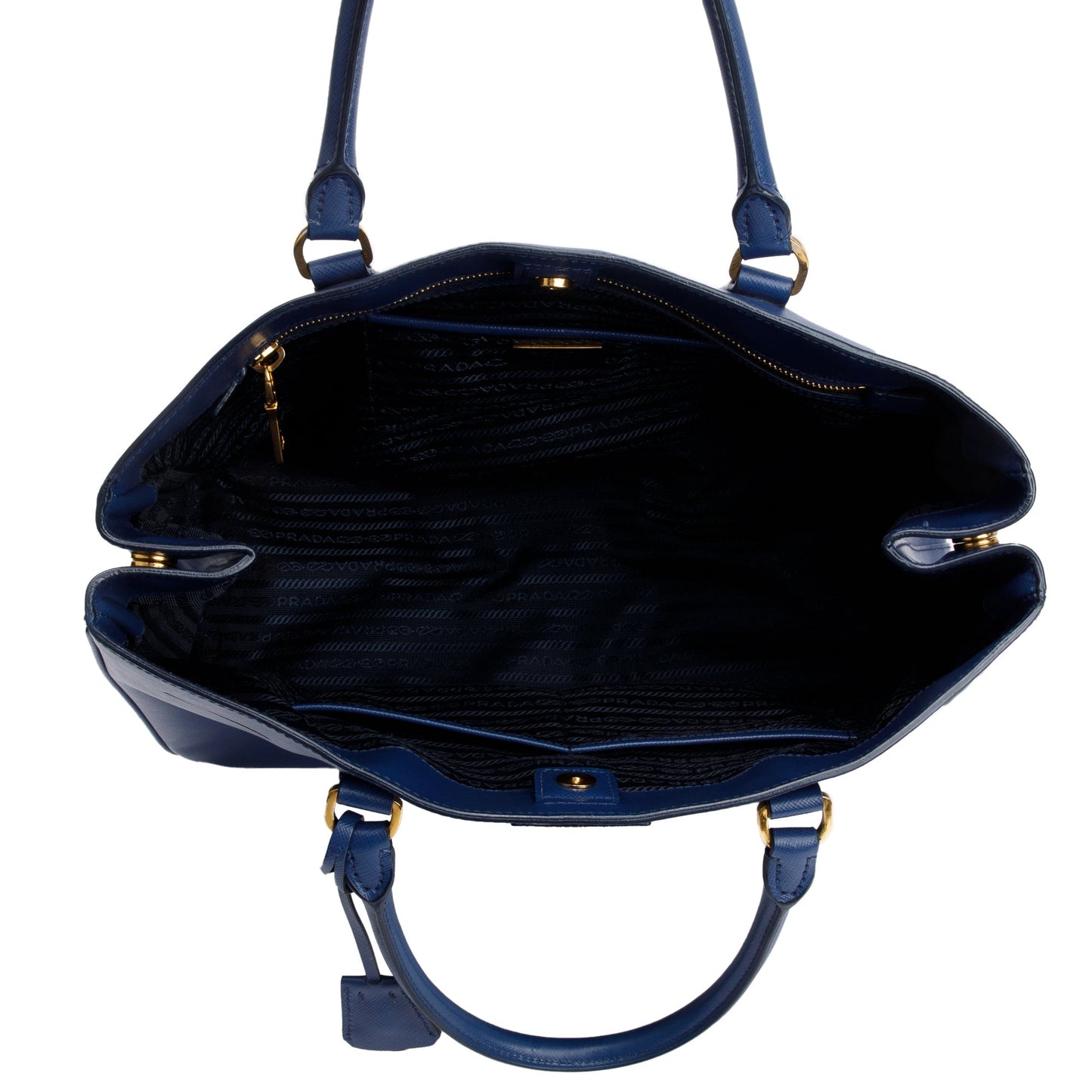 Prada Blue Saffiano Lux Large Galleria Tote