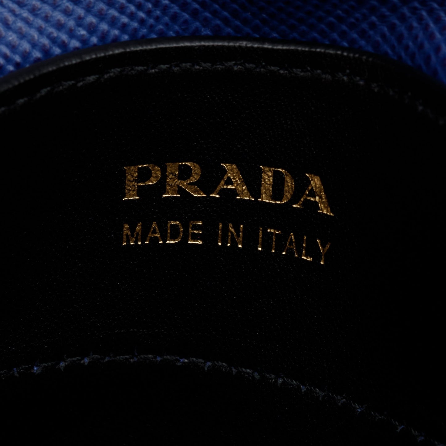 Prada Blue Saffiano Lux Medium Cuir Double Tote