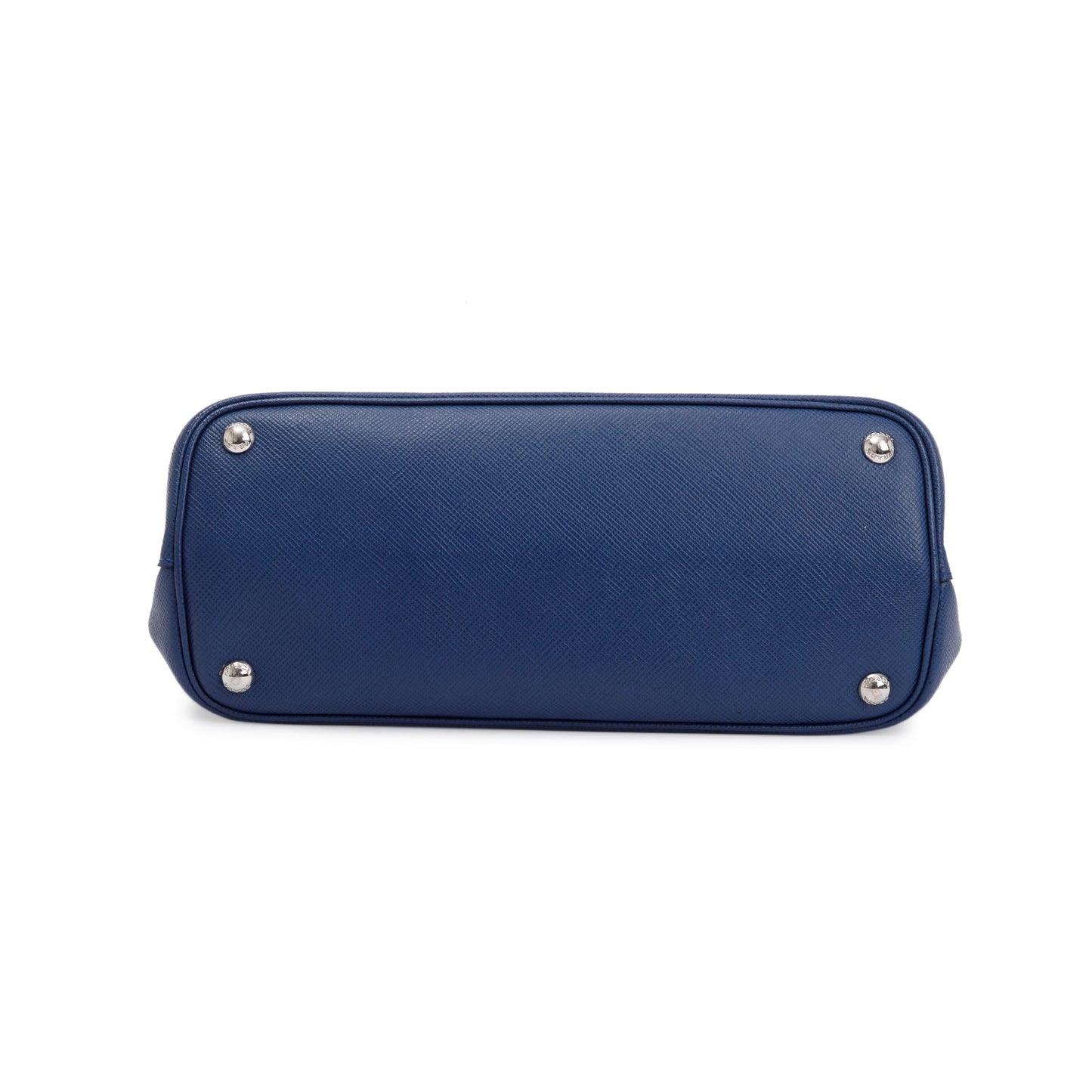 Prada Blue Saffiano Lux Small Cuir Double Tote