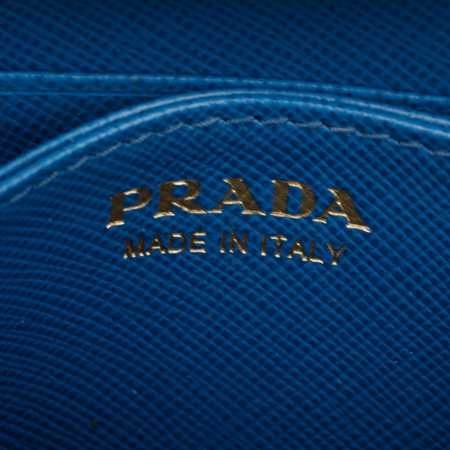 Prada Blue Saffiano Metal Zippy Coin Purse