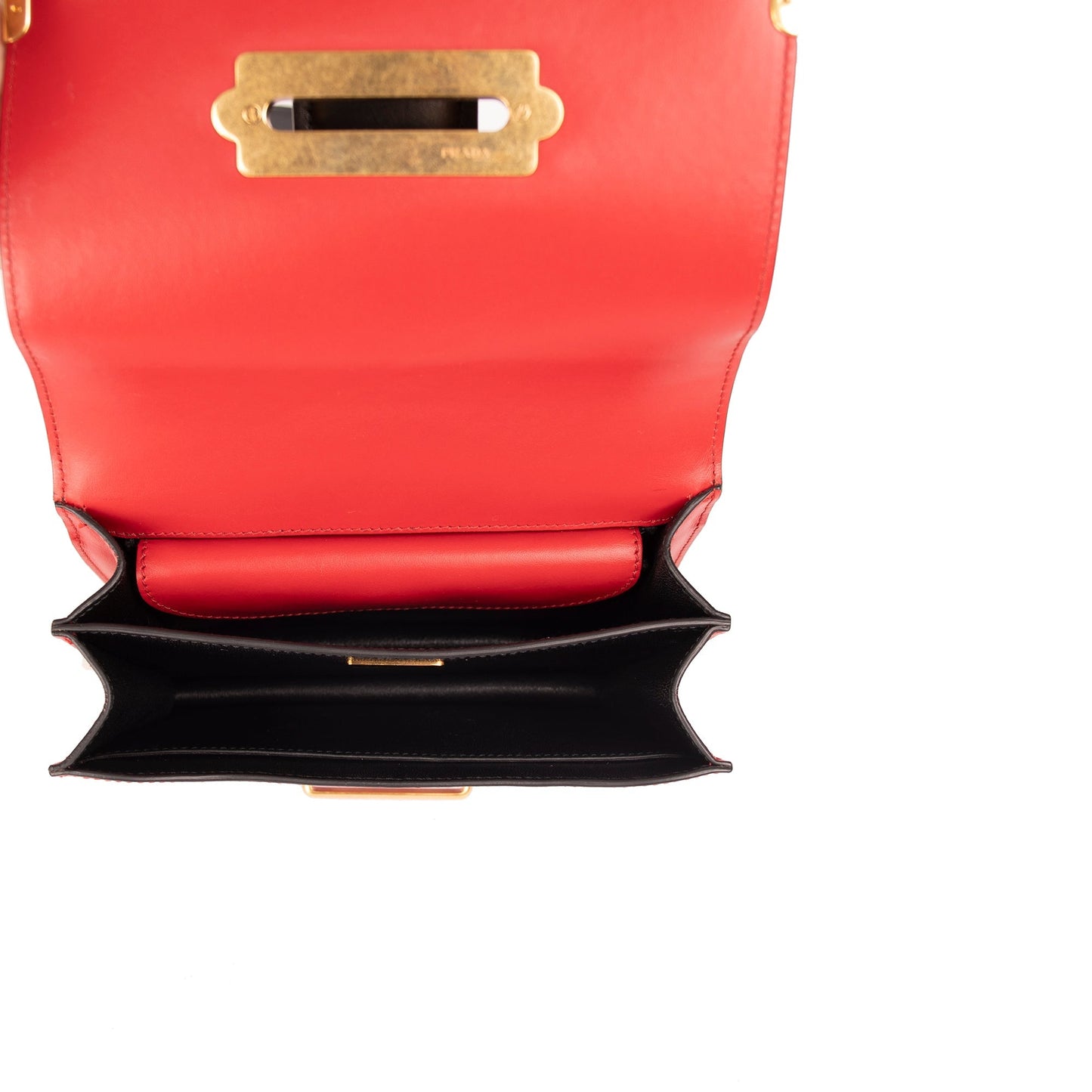 Prada Cahier Leather Shoulder Bag