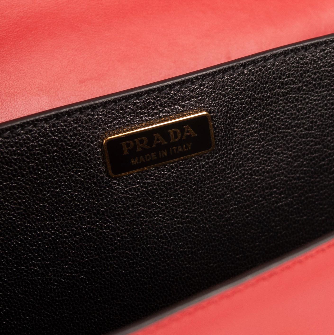 Prada Cahier Leather Shoulder Bag