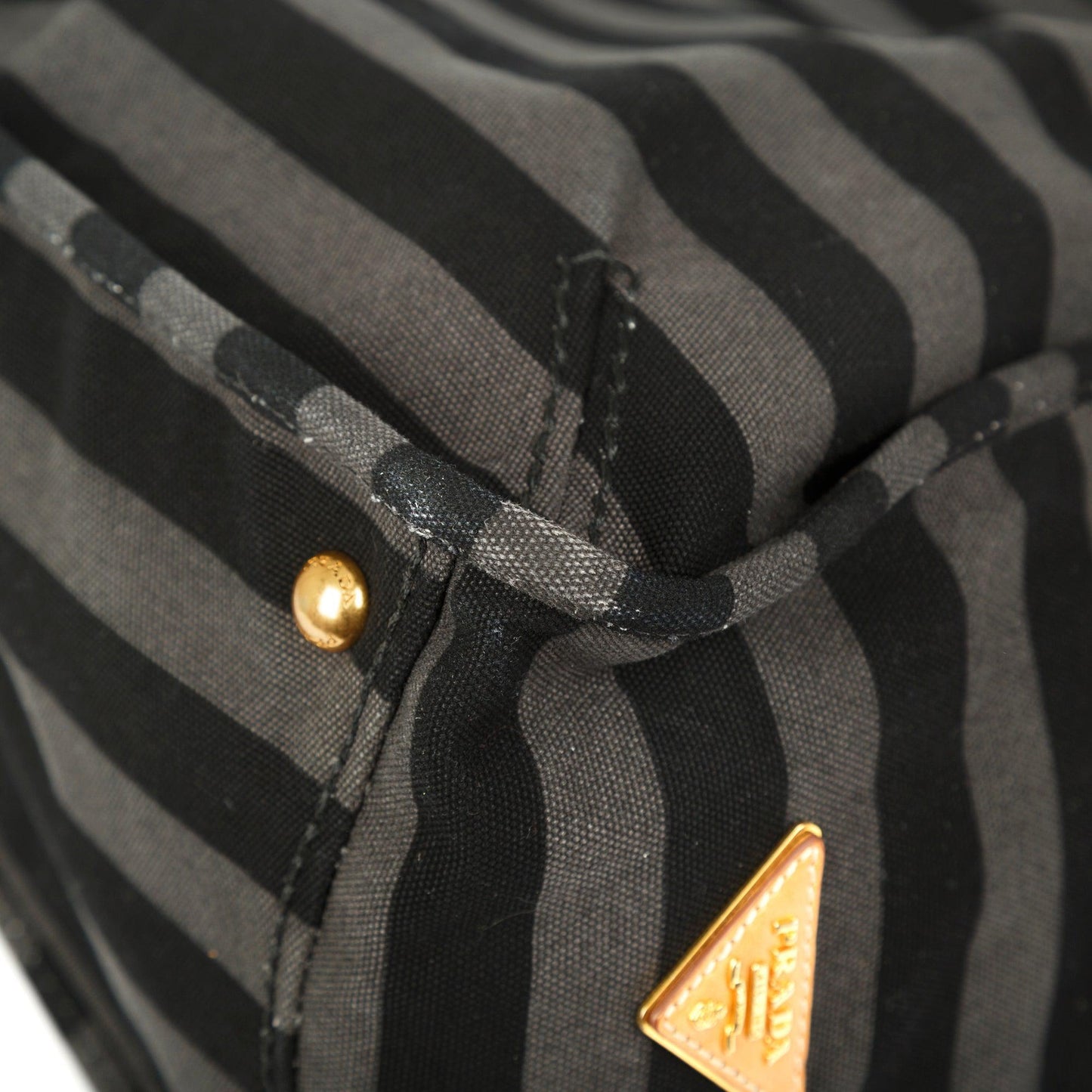 Prada Canapa Stripe Messenger Bag