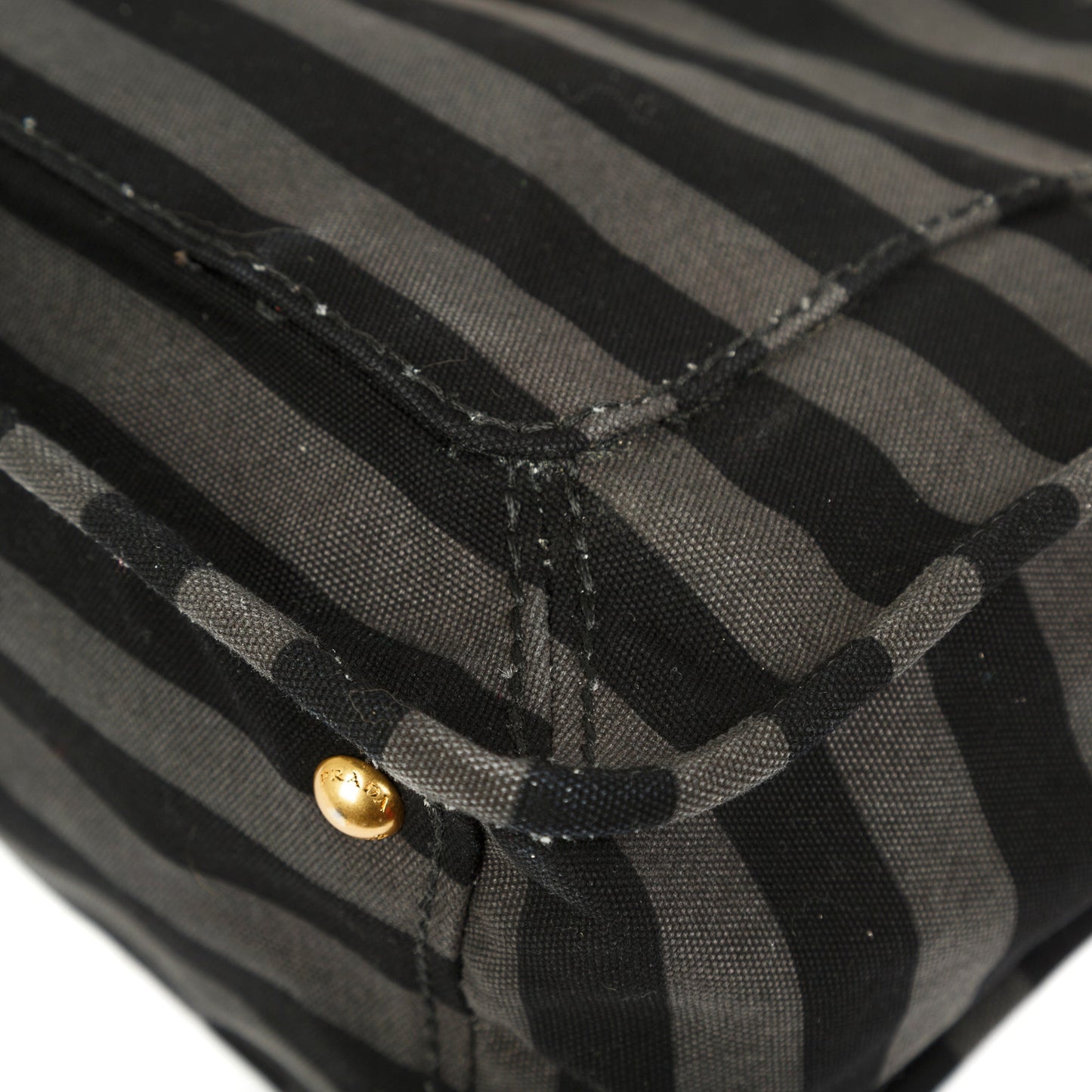 Prada Canapa Stripe Messenger Bag