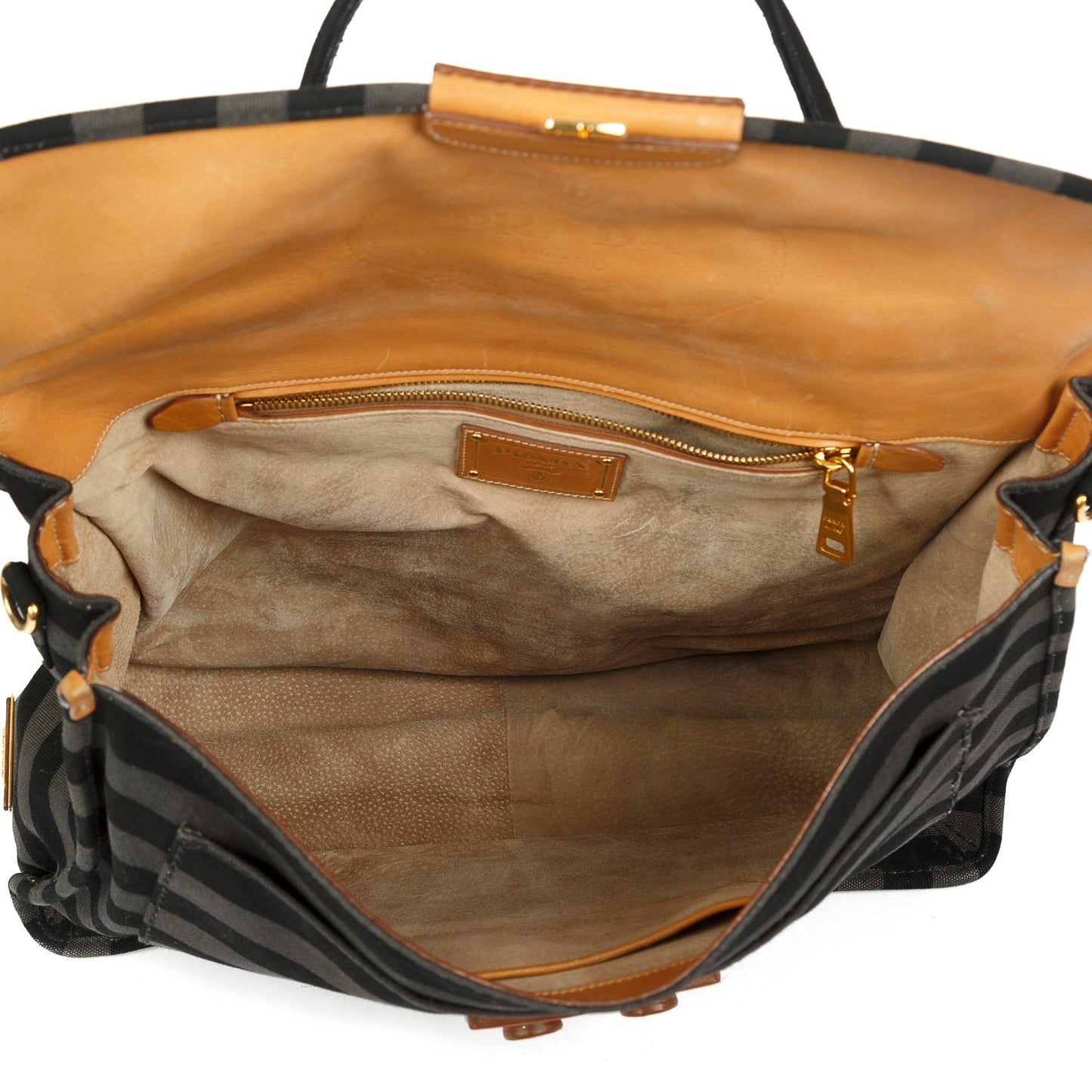 Prada Canapa Stripe Messenger Bag