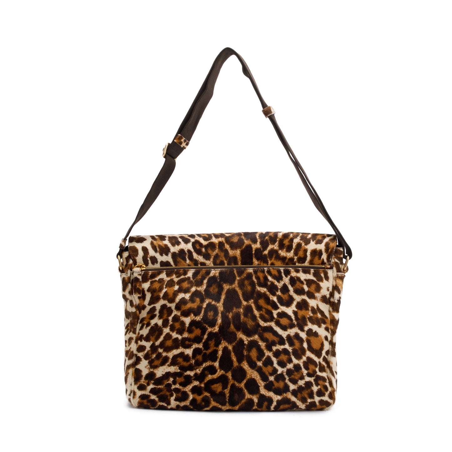Prada Cavallino Leopard Print Messenger Bag