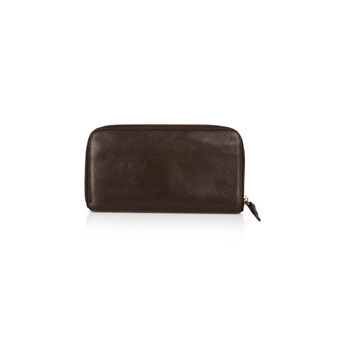 Prada Cervo Leather Continental Zip Wallet