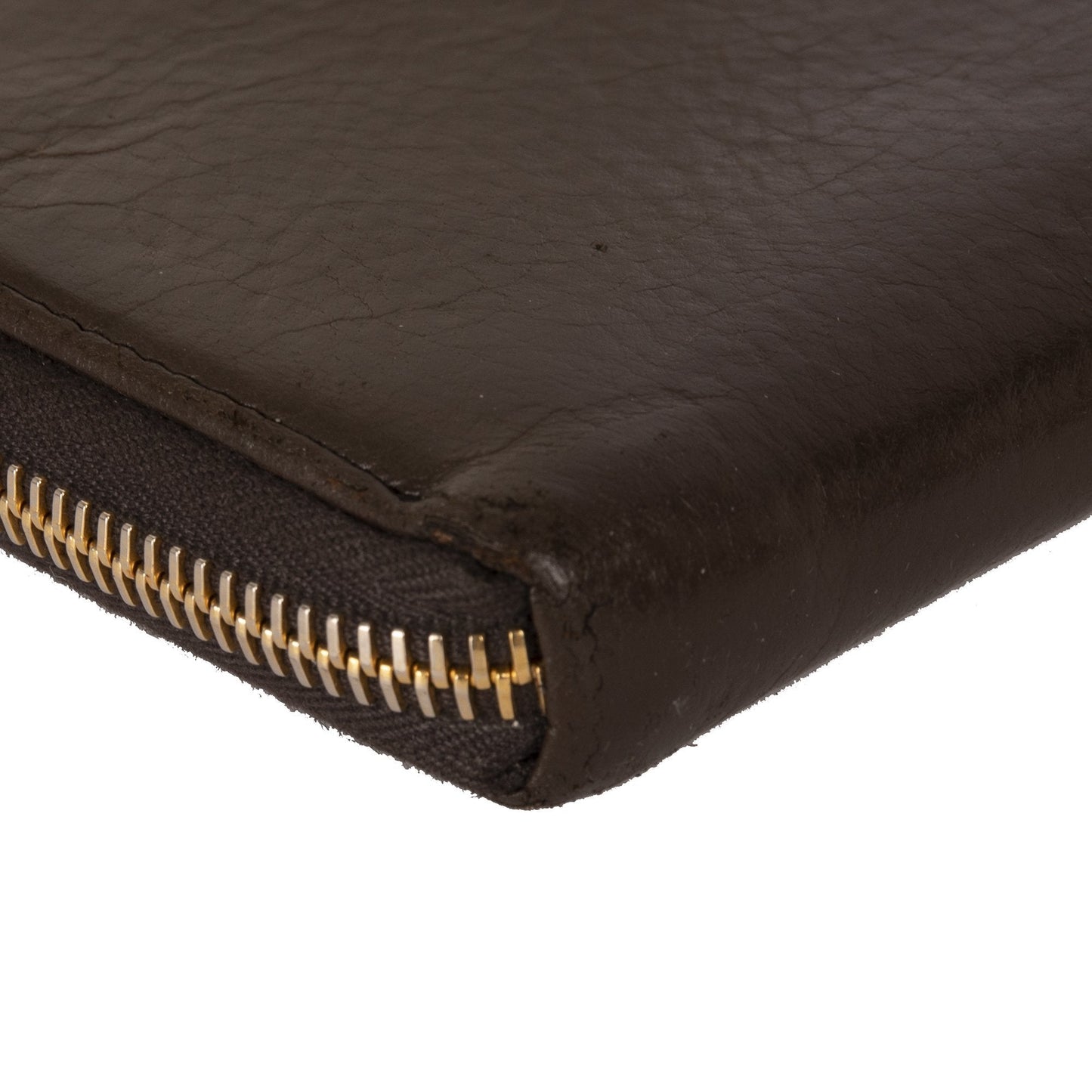 Prada Cervo Leather Continental Zip Wallet