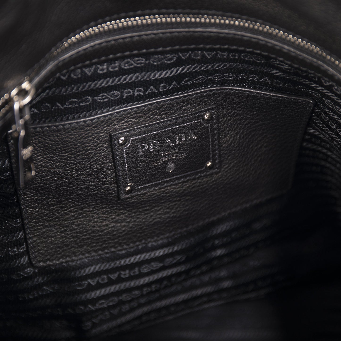 Prada Cervo Leather Shopping Tote
