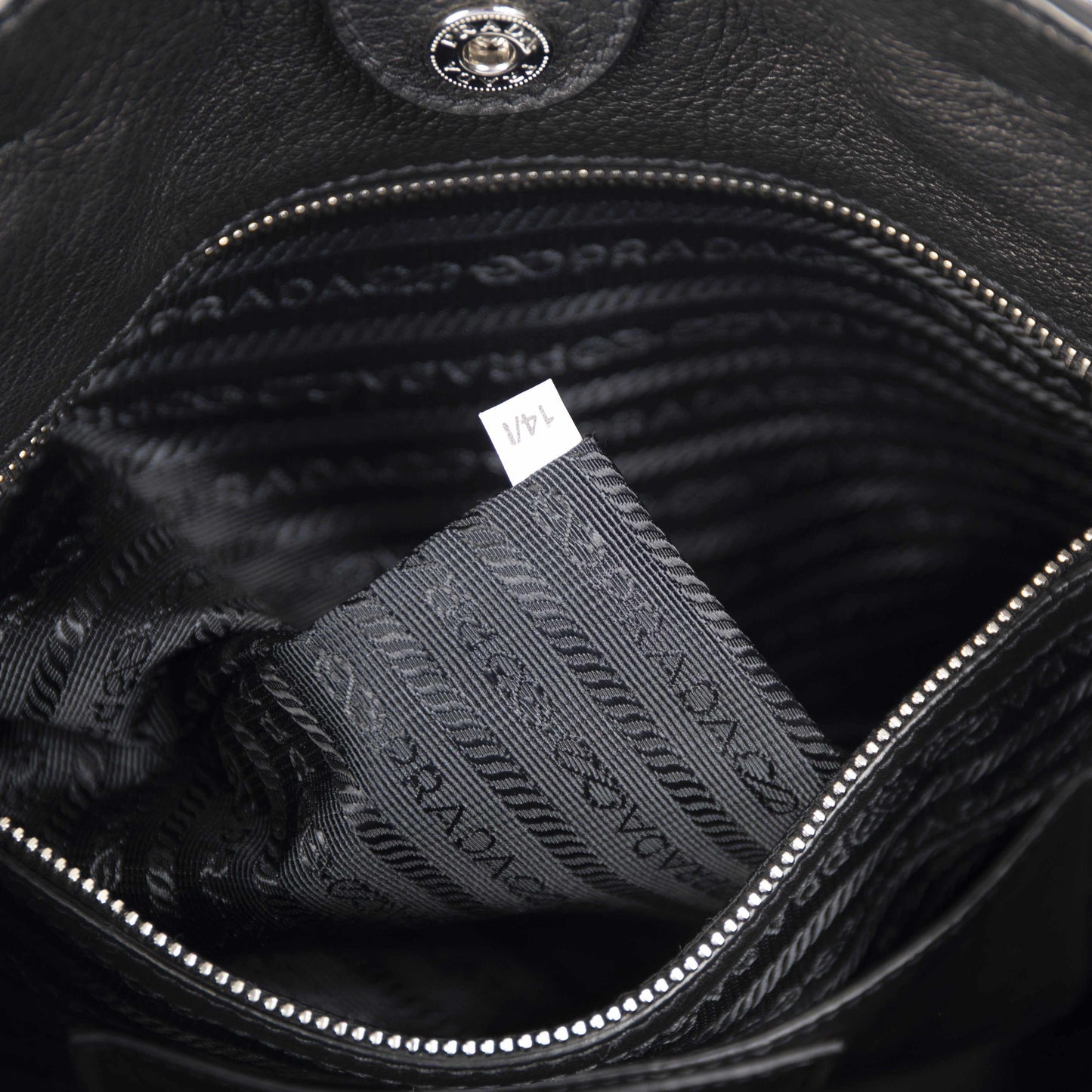 Prada Cervo Leather Shopping Tote