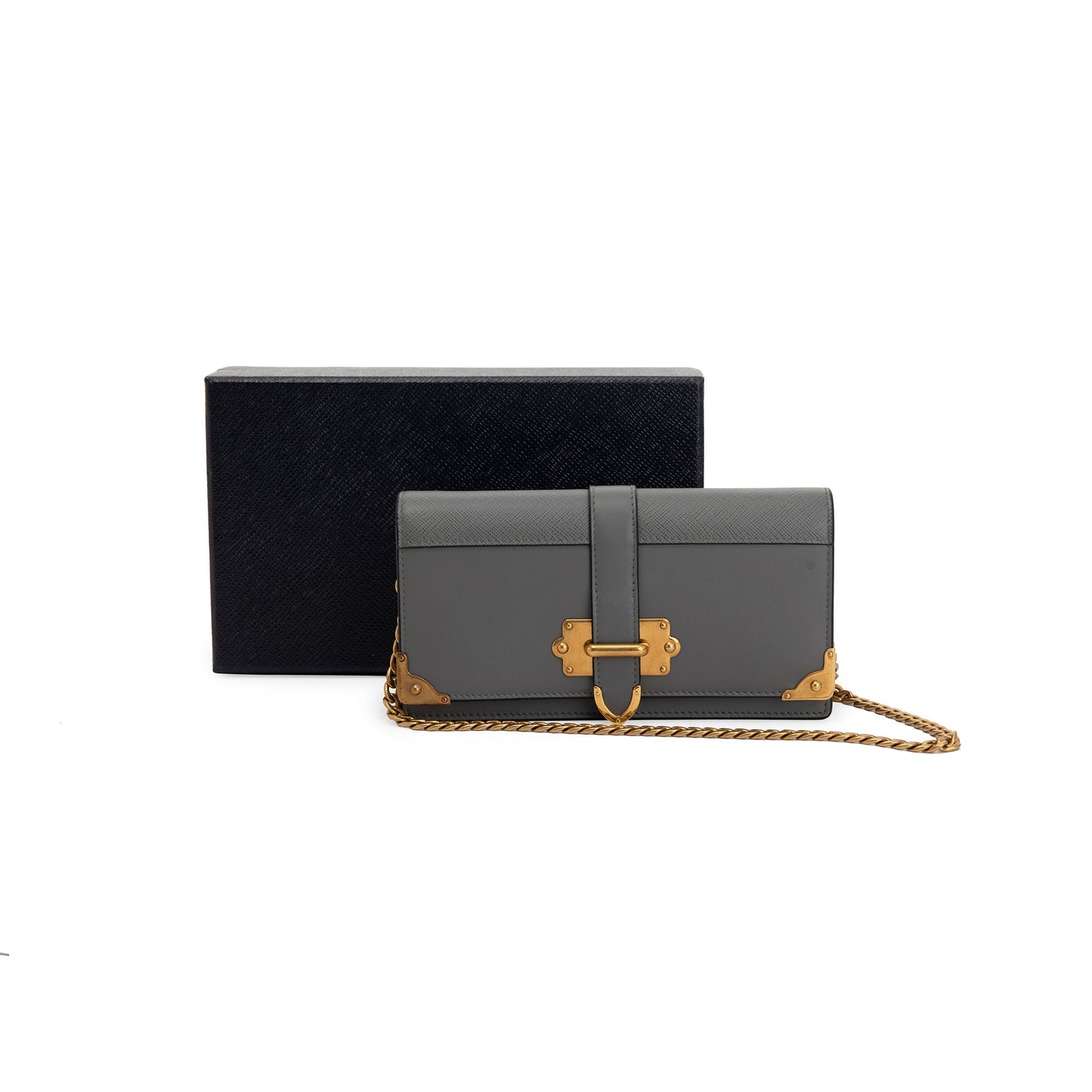 Prada City Calf Cahier Wallet on Chain