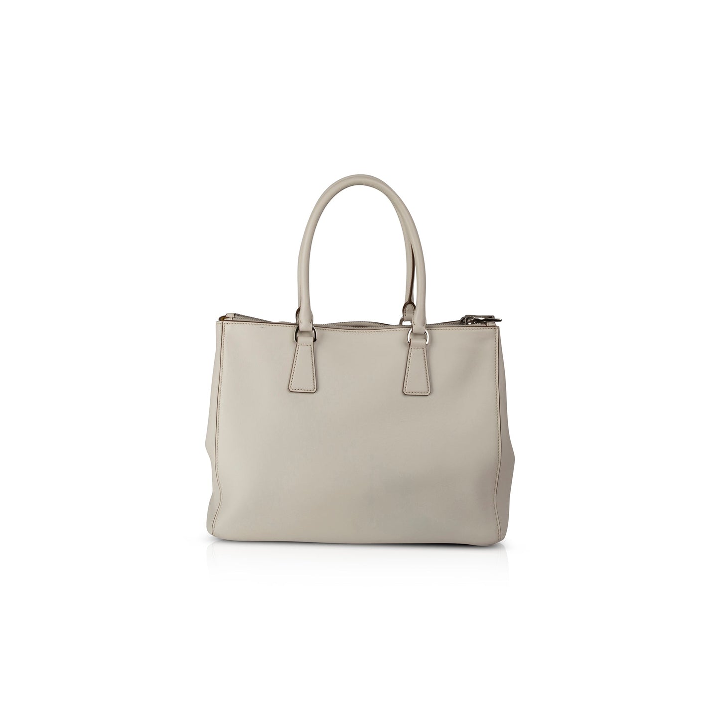 Prada City Calf Double Zip Galleria Tote